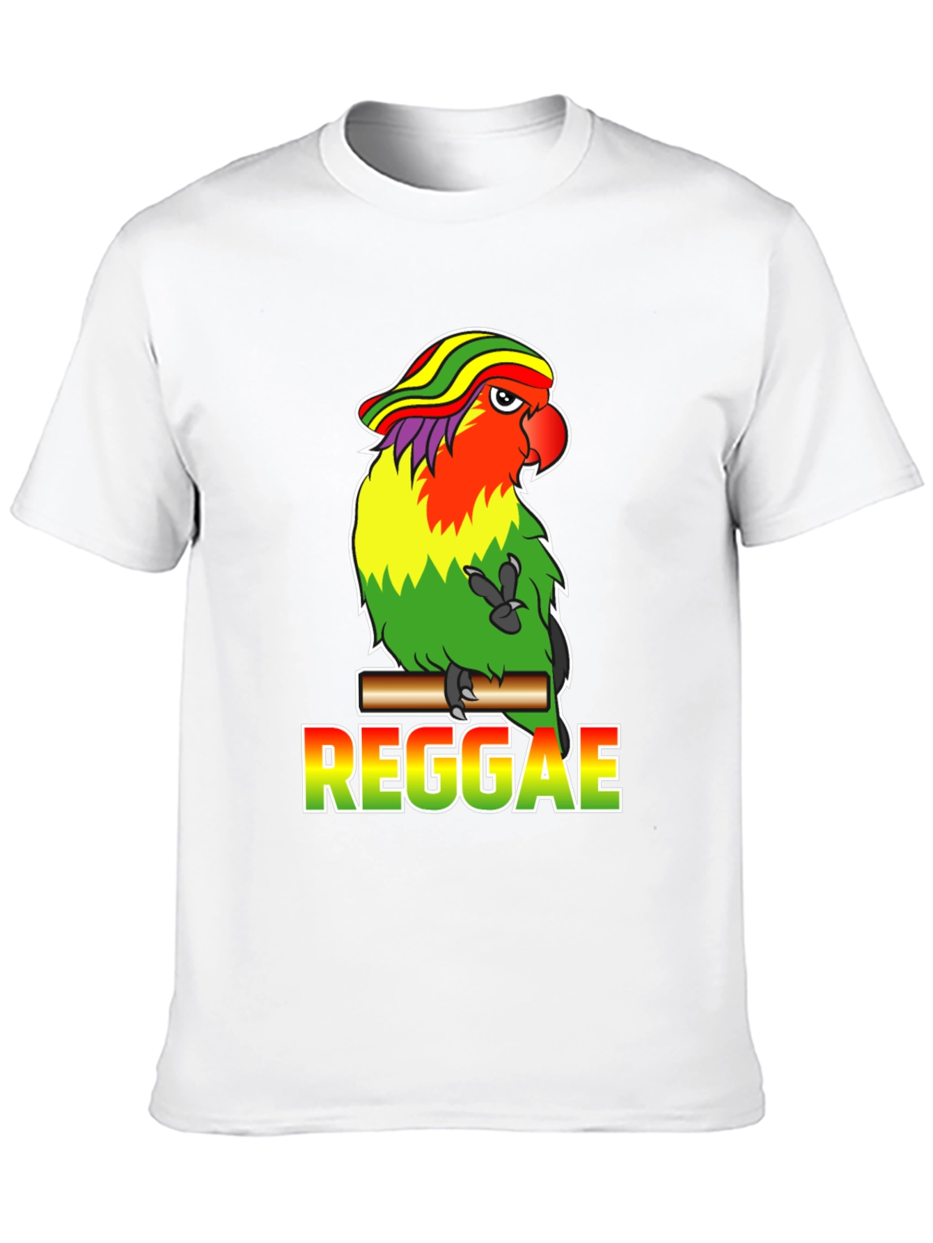 Reggae Parrot Graphic T-Shirt