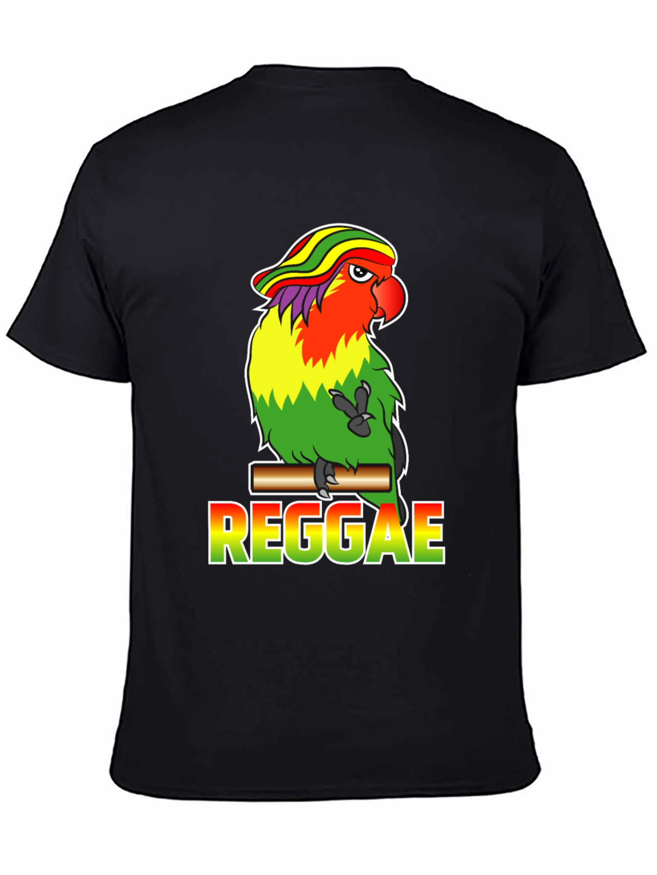 Reggae Parrot Graphic T-Shirt