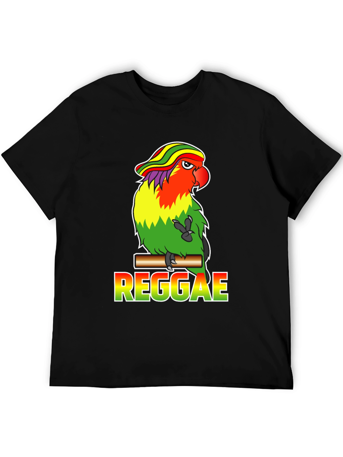 Reggae Parrot Graphic T-Shirt