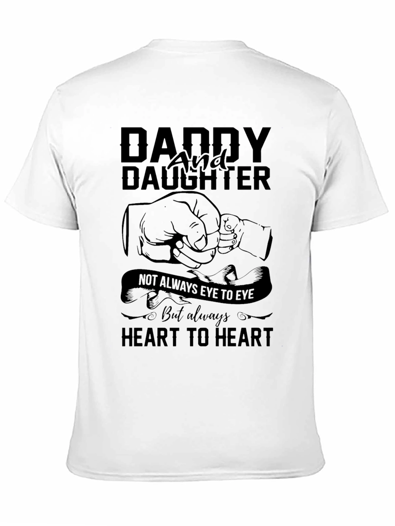 Daddy Daughter Heart to Heart Graphic Tee