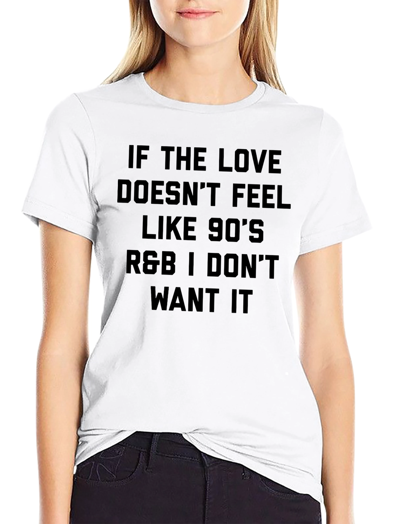 90s R&B Love T-Shirt - Black