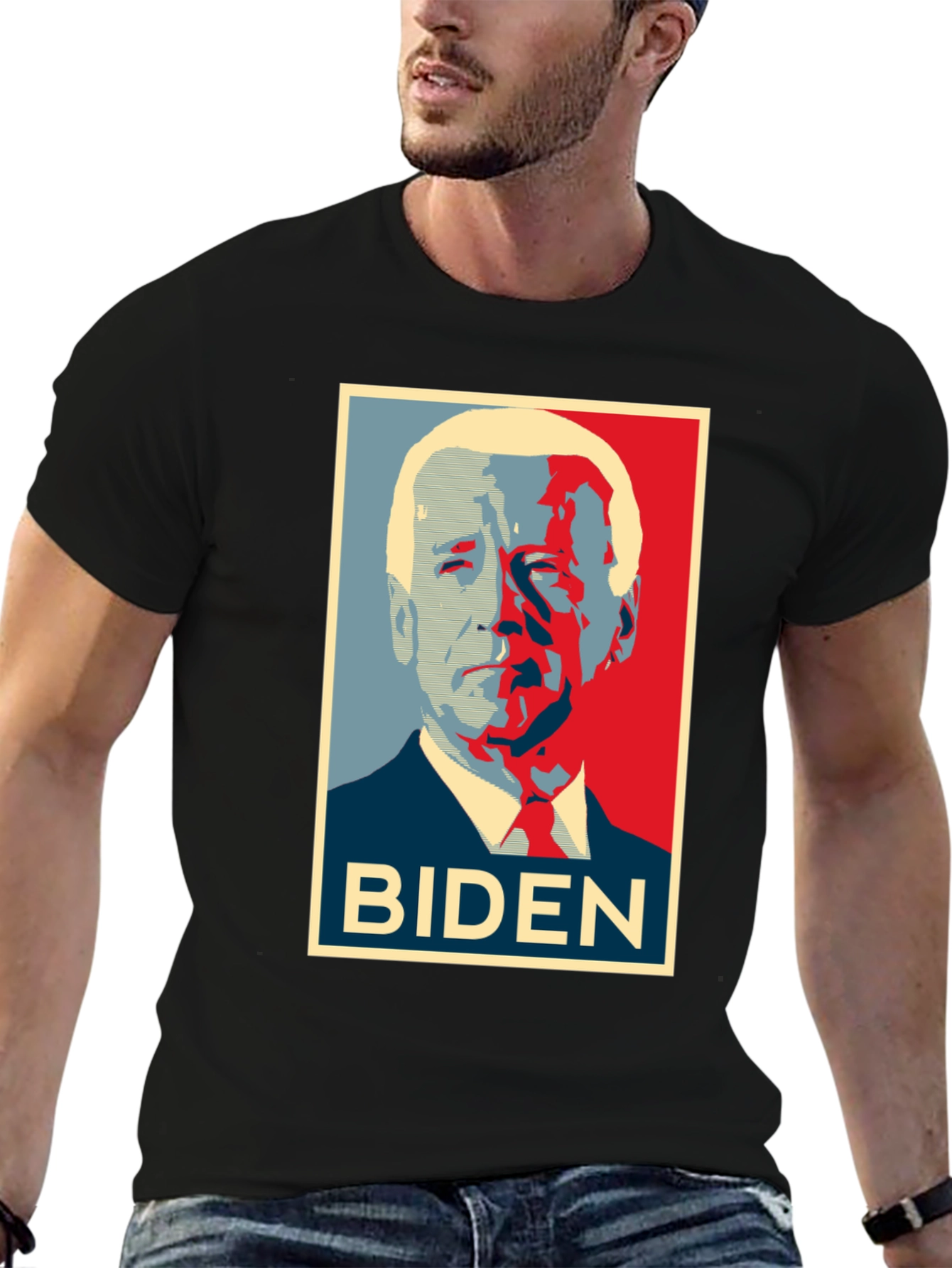 Biden Portrait Graphic Print T-Shirt