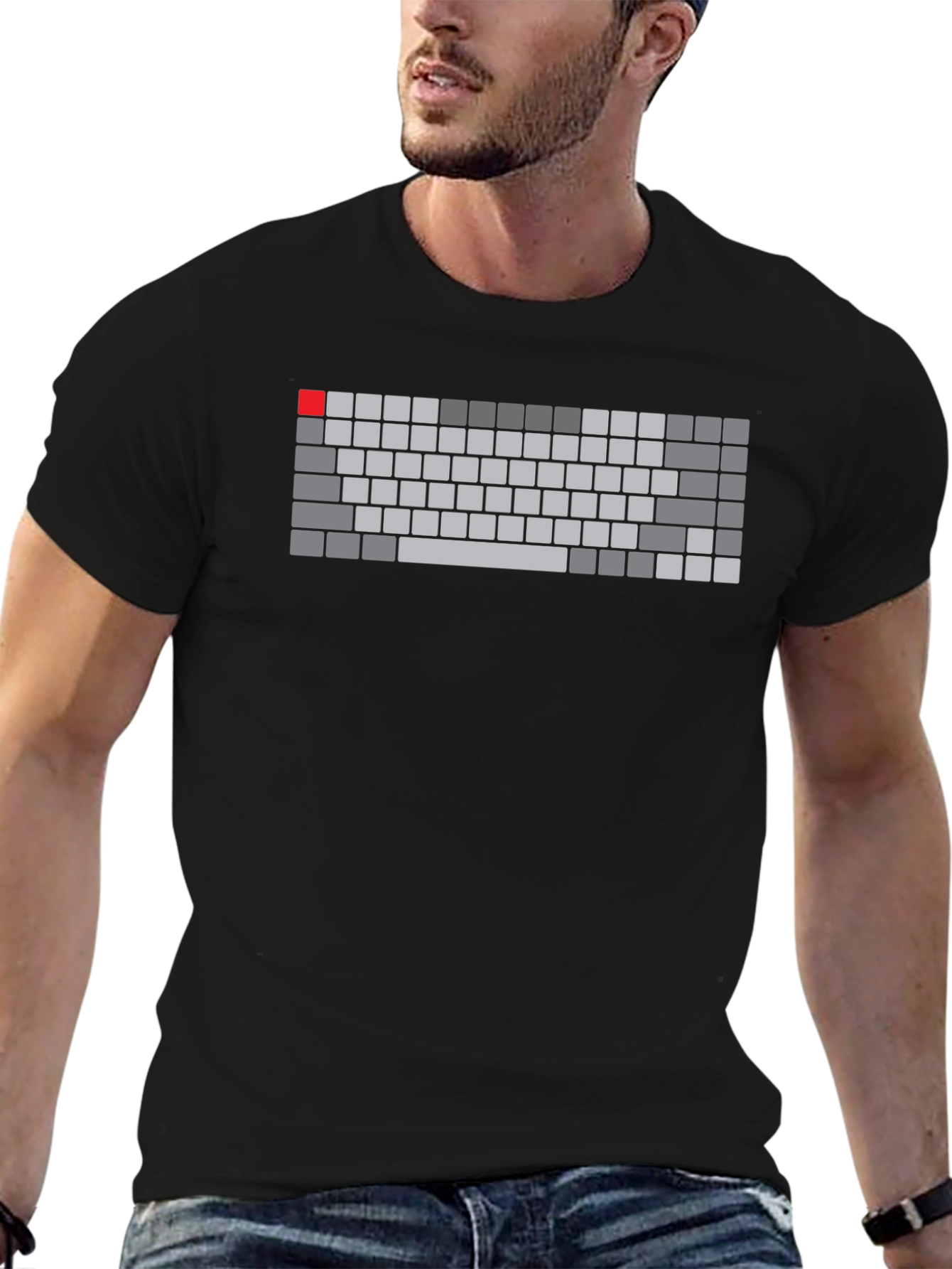 Keyboard Graphic Tee - Gamer Style Shirt