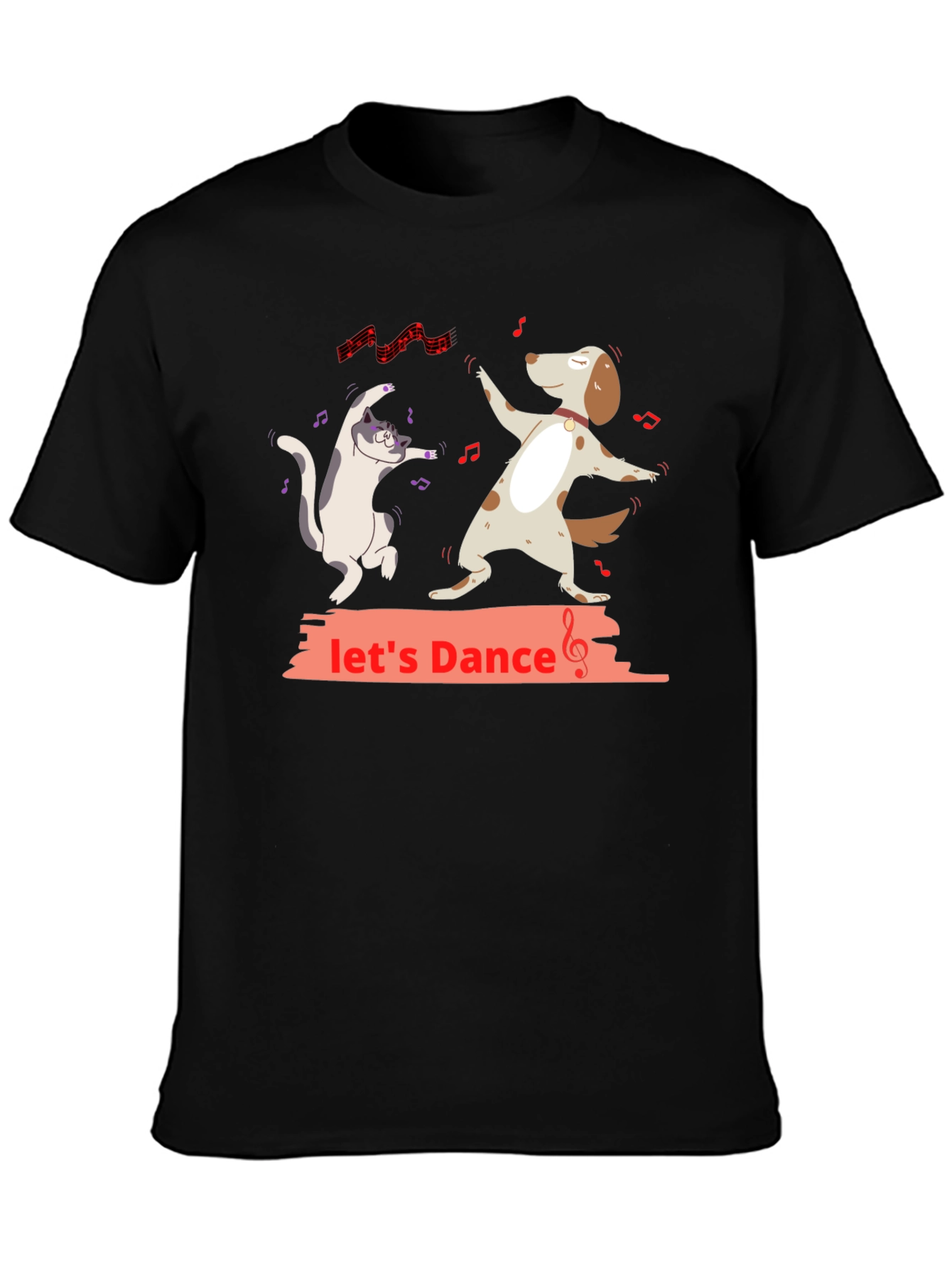 Lets Dance Dog & Cat Graphic T-Shirt