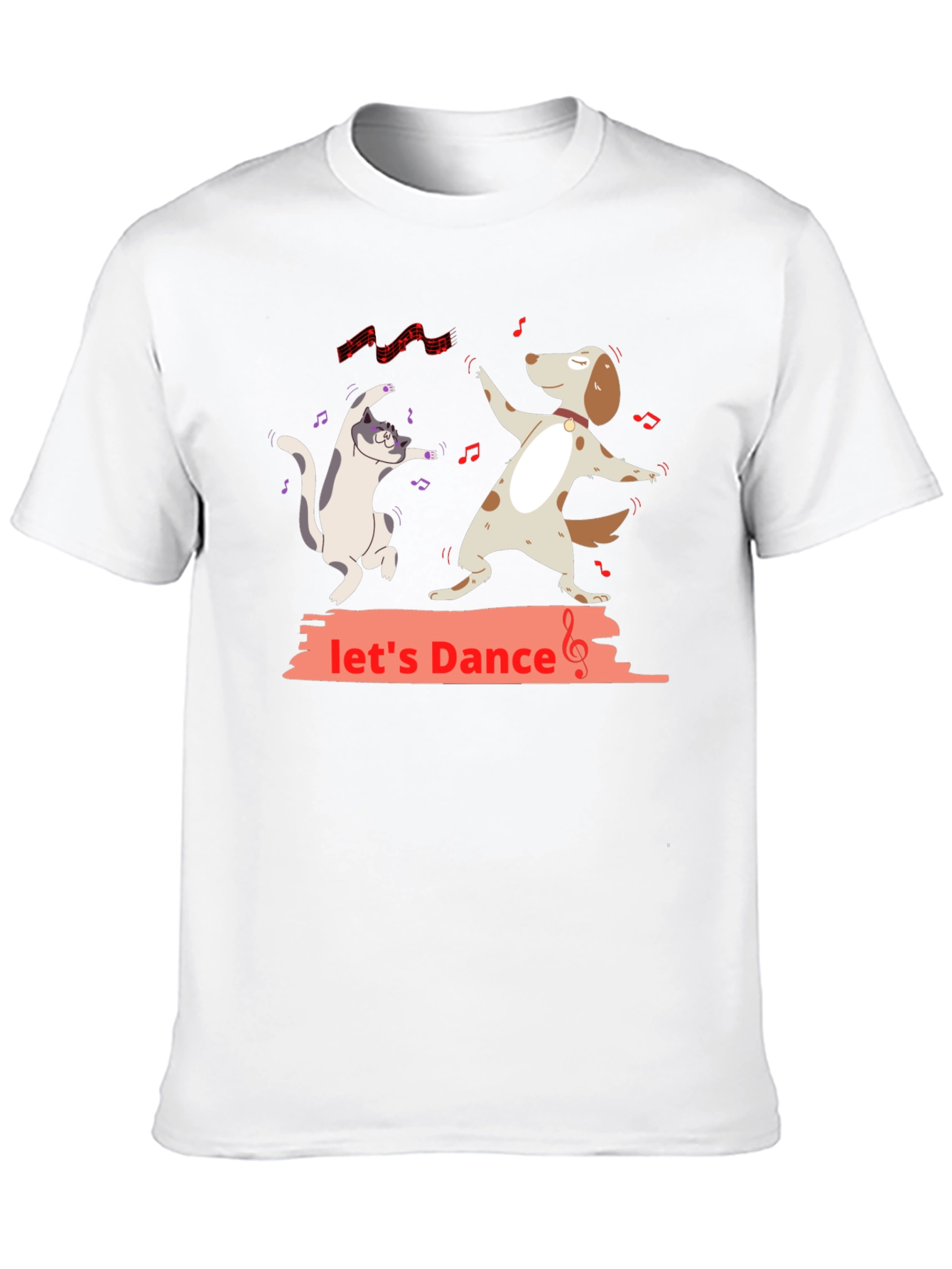 Lets Dance Dog & Cat Graphic T-Shirt