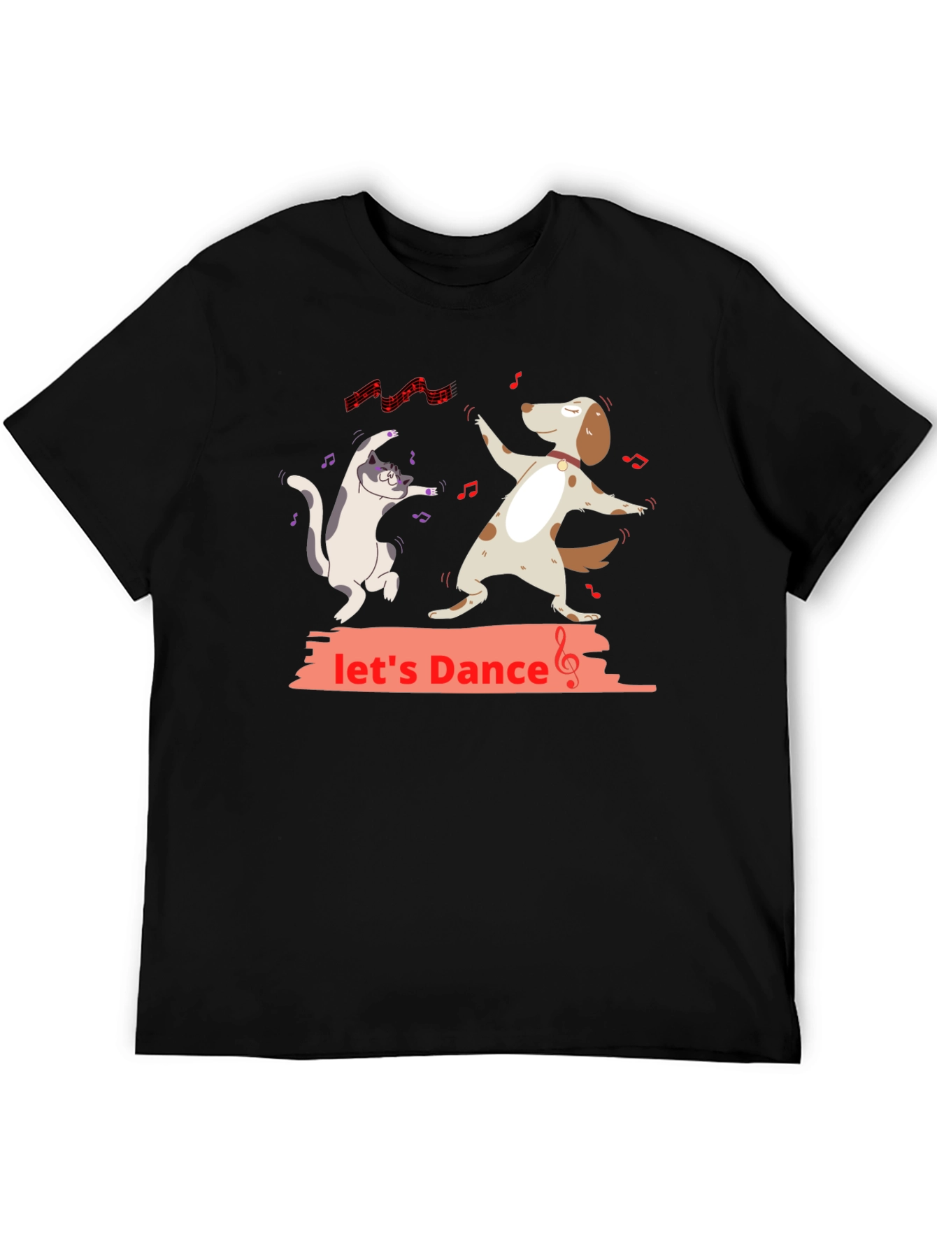 Lets Dance Dog & Cat Graphic T-Shirt