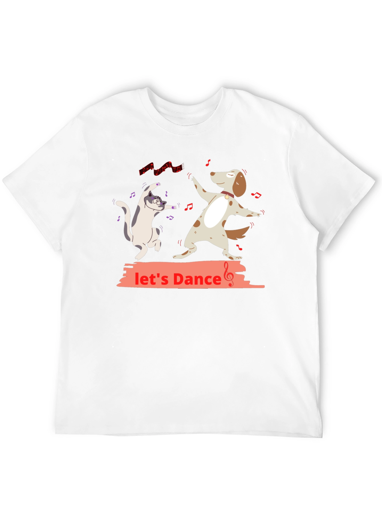 Lets Dance Dog & Cat Graphic T-Shirt