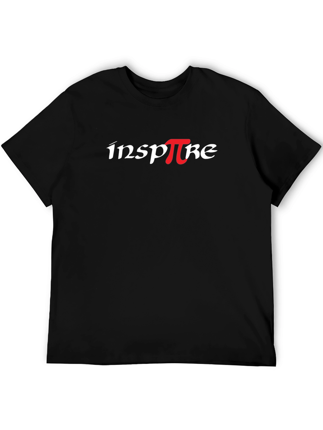 Inspire Pi Graphic Tee - Black Cotton T-Shirt