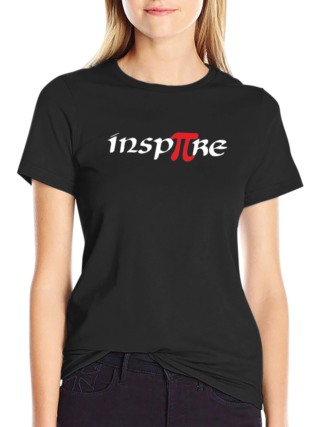 Inspire Pi Graphic Tee - Black Cotton T-Shirt