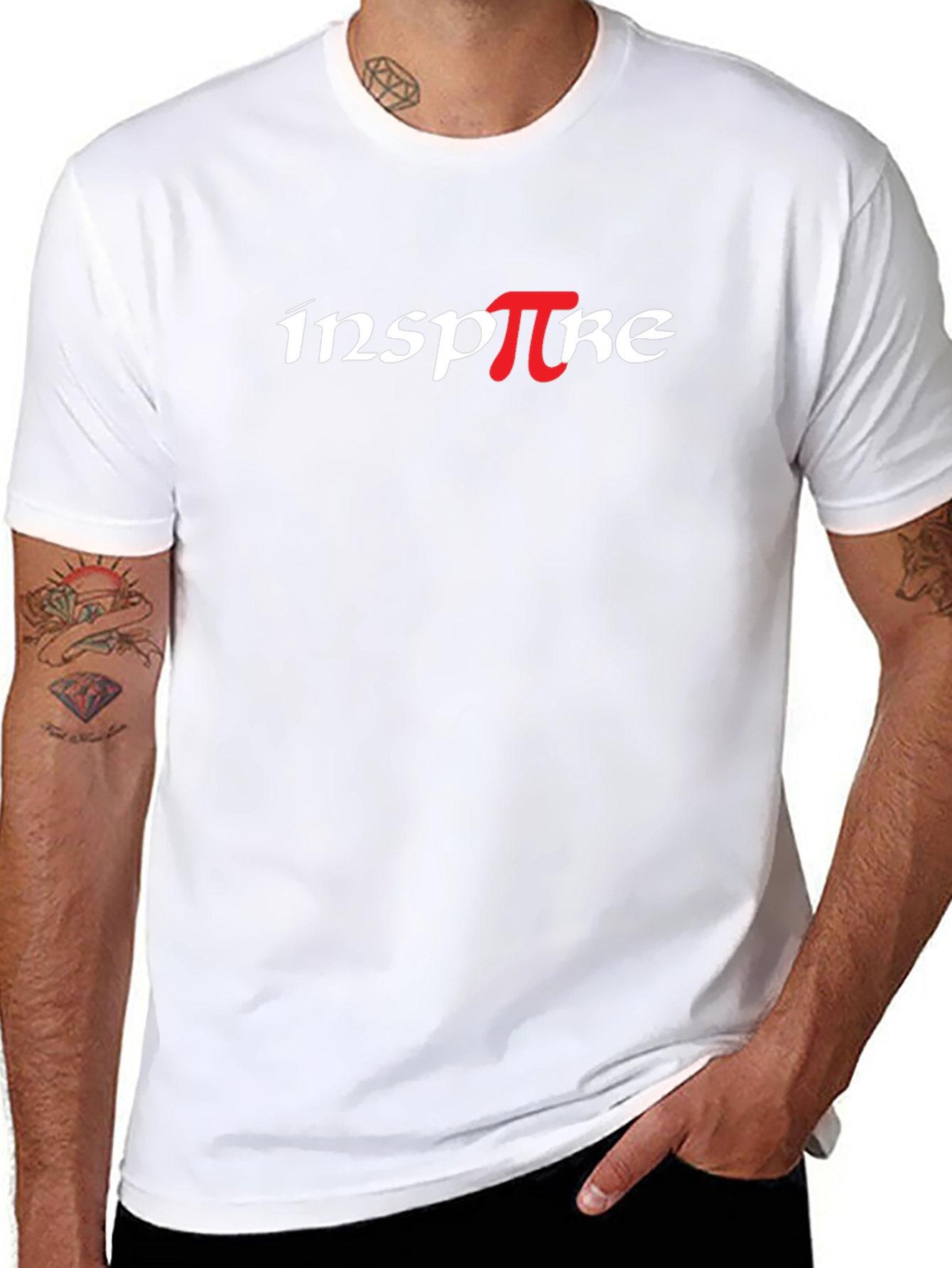 Inspire Pi Graphic Tee - Black Cotton T-Shirt