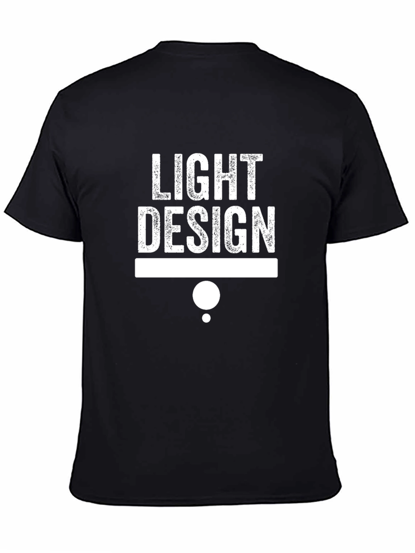 Light Design Graphic Print Black T-Shirt