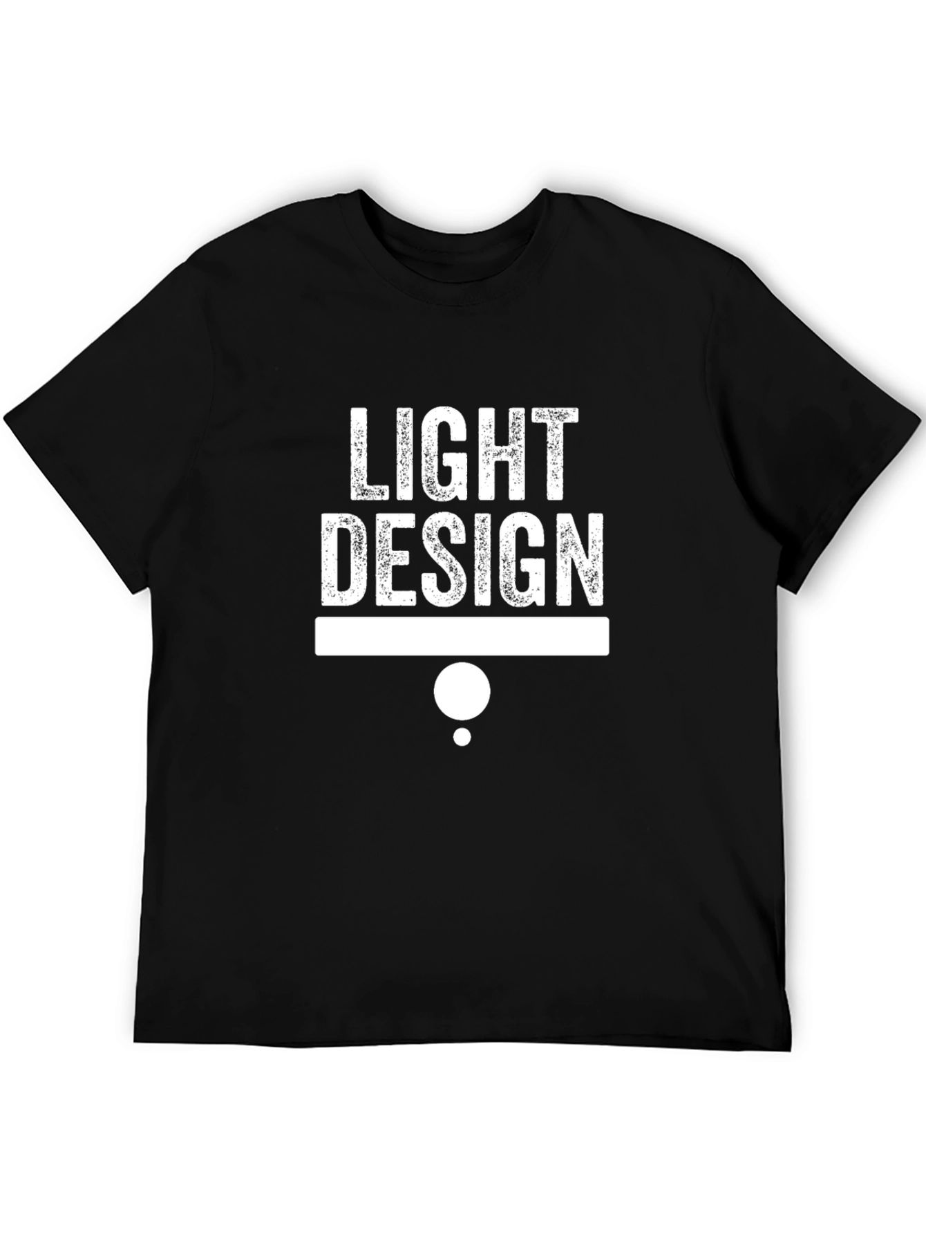 Light Design Graphic Print Black T-Shirt