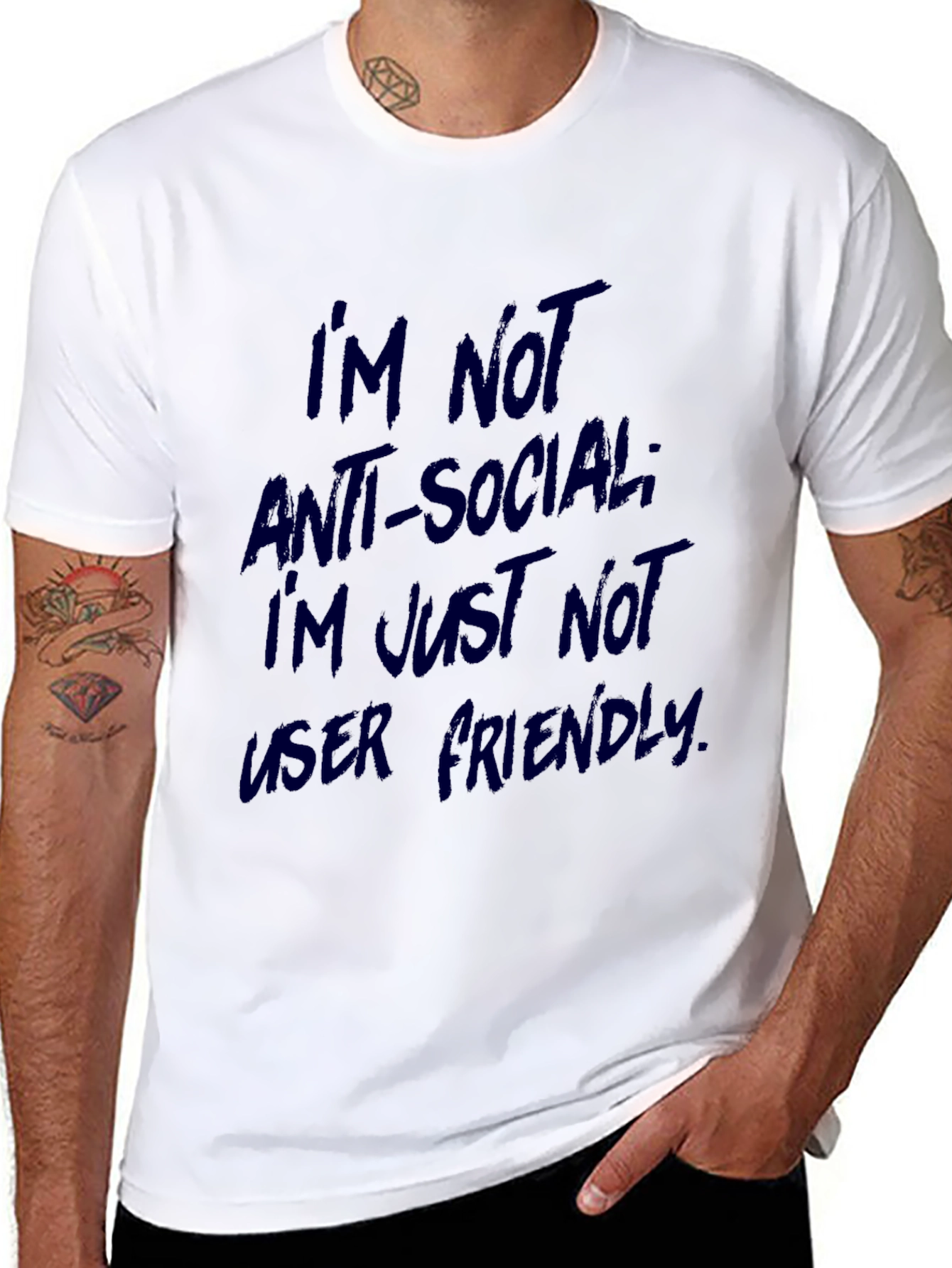 Im Not Anti-Social Tee - User Friendly Text