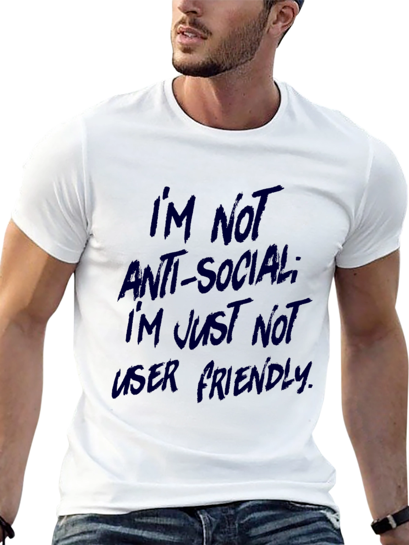 Im Not Anti-Social Tee - User Friendly Text