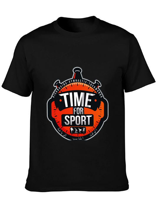 Time for Sport Black T-Shirt