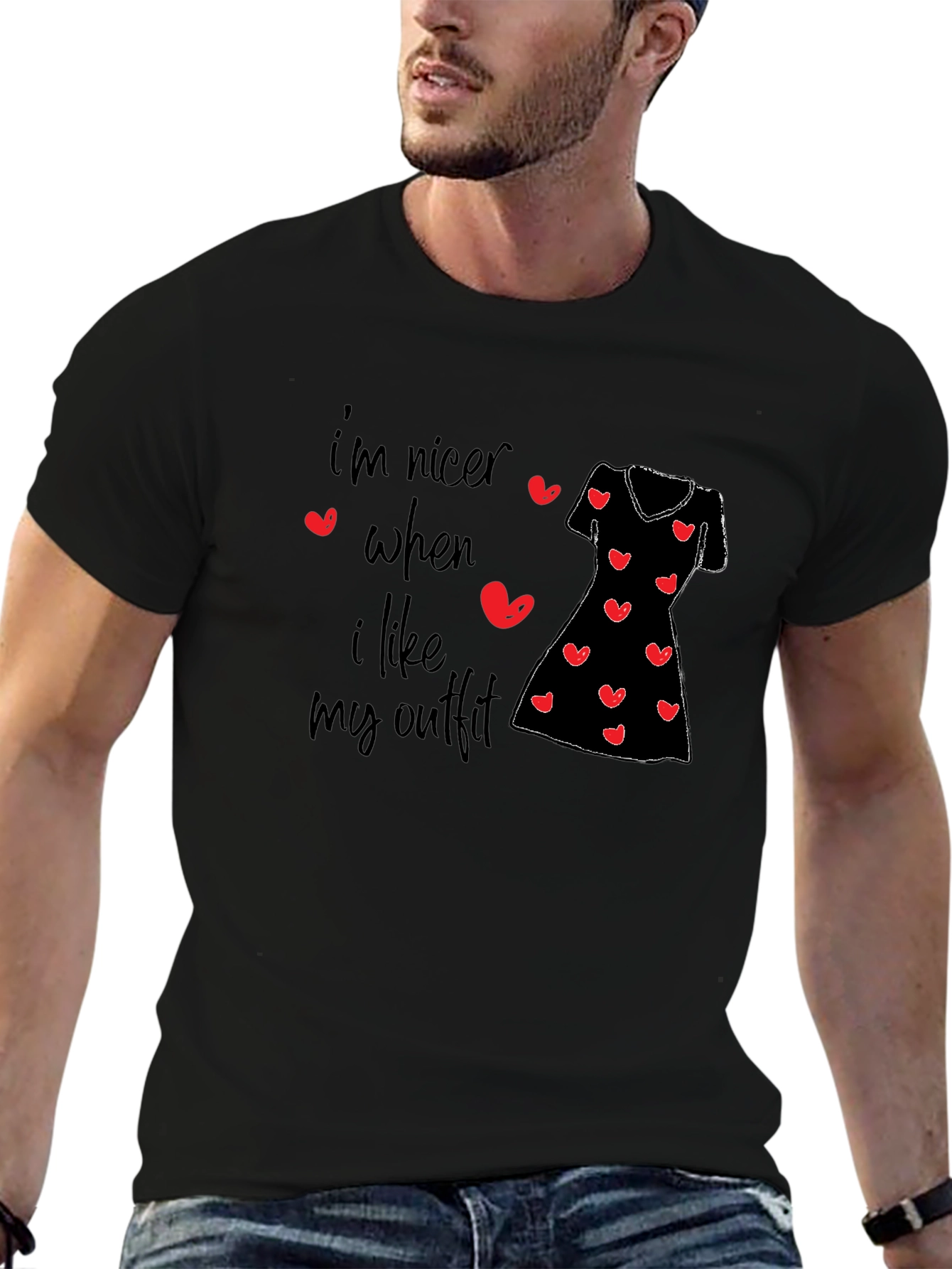 Im Nicer When I Like My Outfit Black T-Shirt