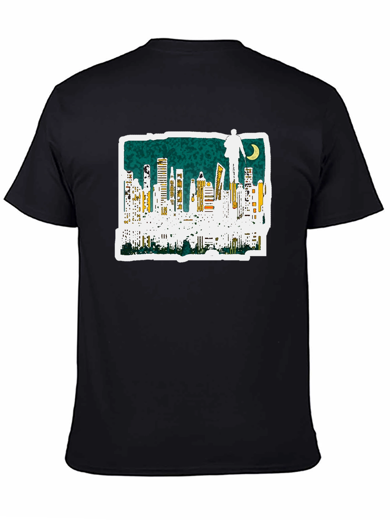 Cityscape Graphic Black T-Shirt