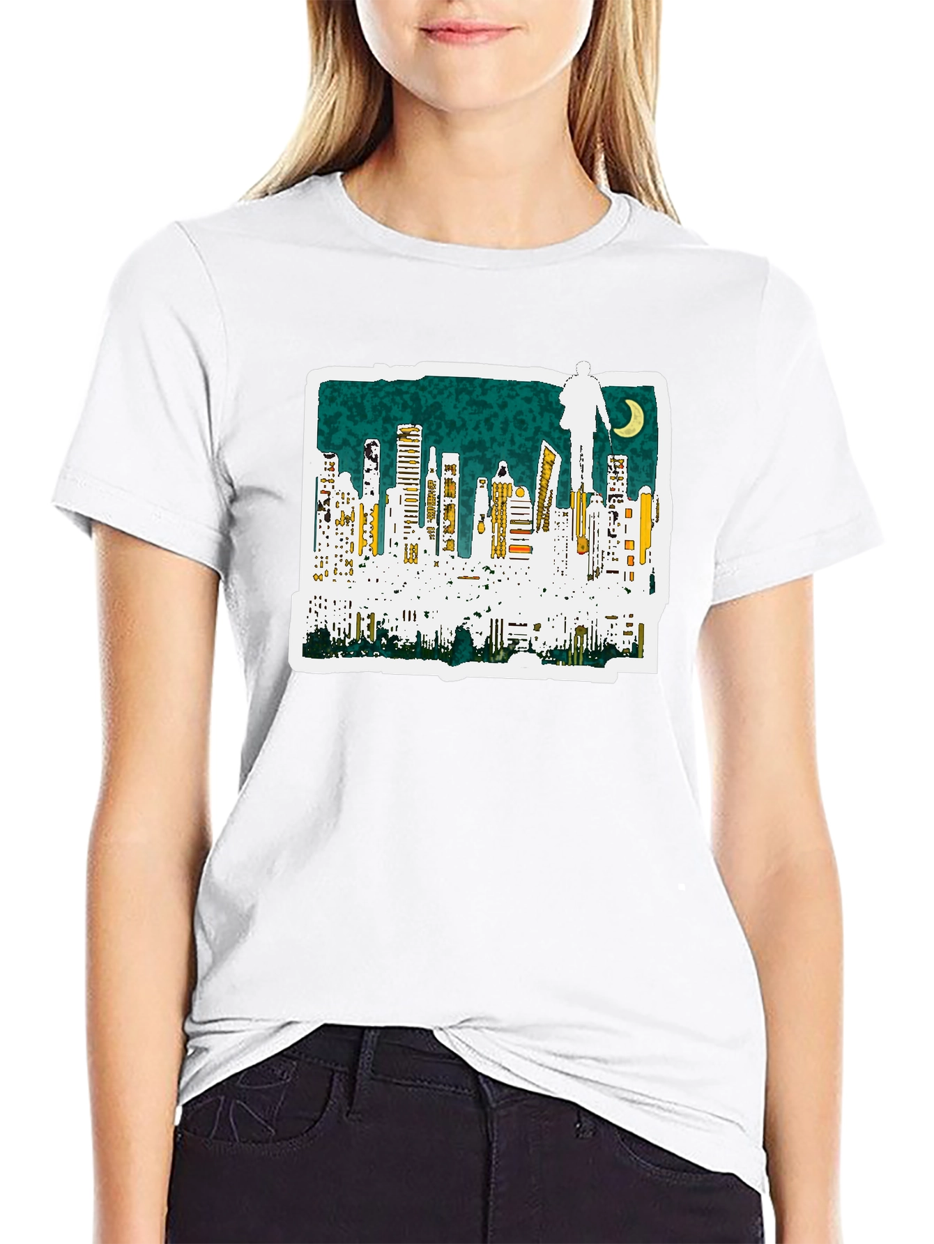 Cityscape Graphic Black T-Shirt