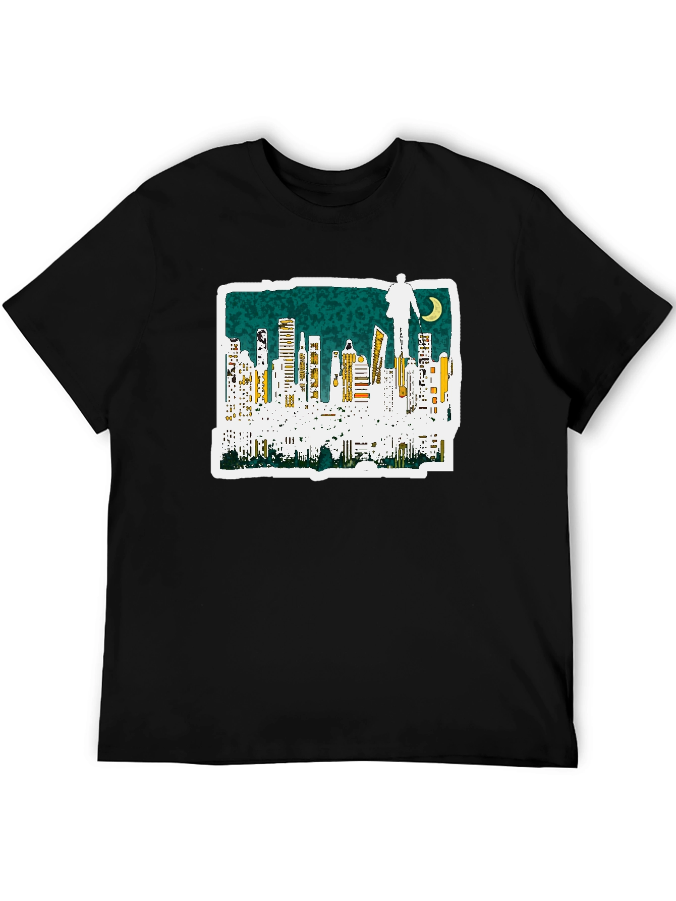 Cityscape Graphic Black T-Shirt