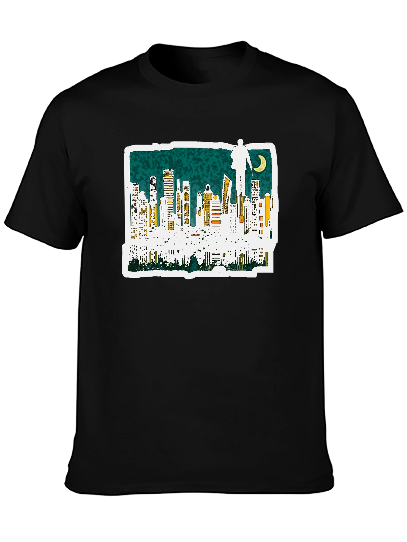 Cityscape Graphic Black T-Shirt