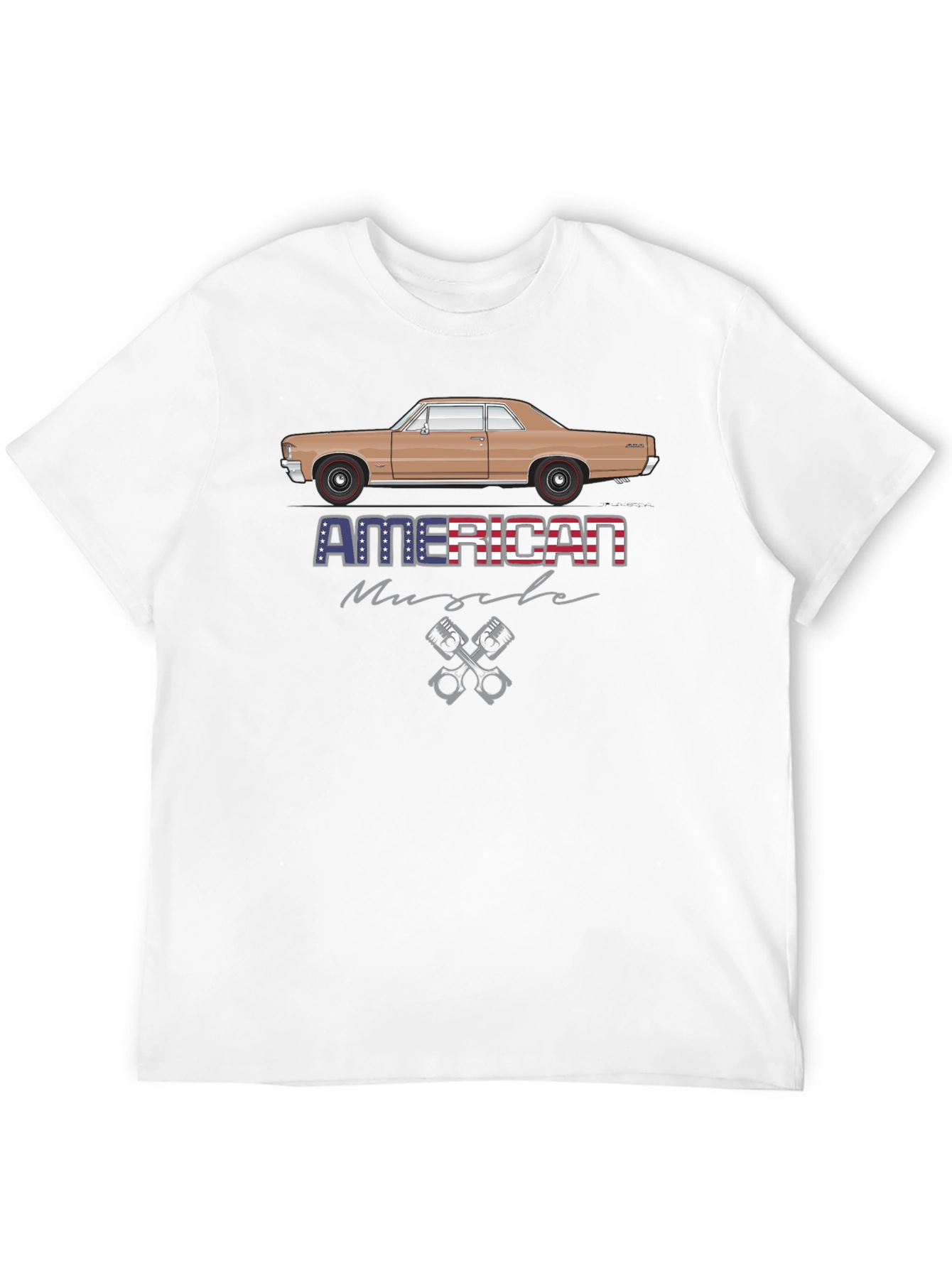 American Muscle Car Graphic Black T-Shirt