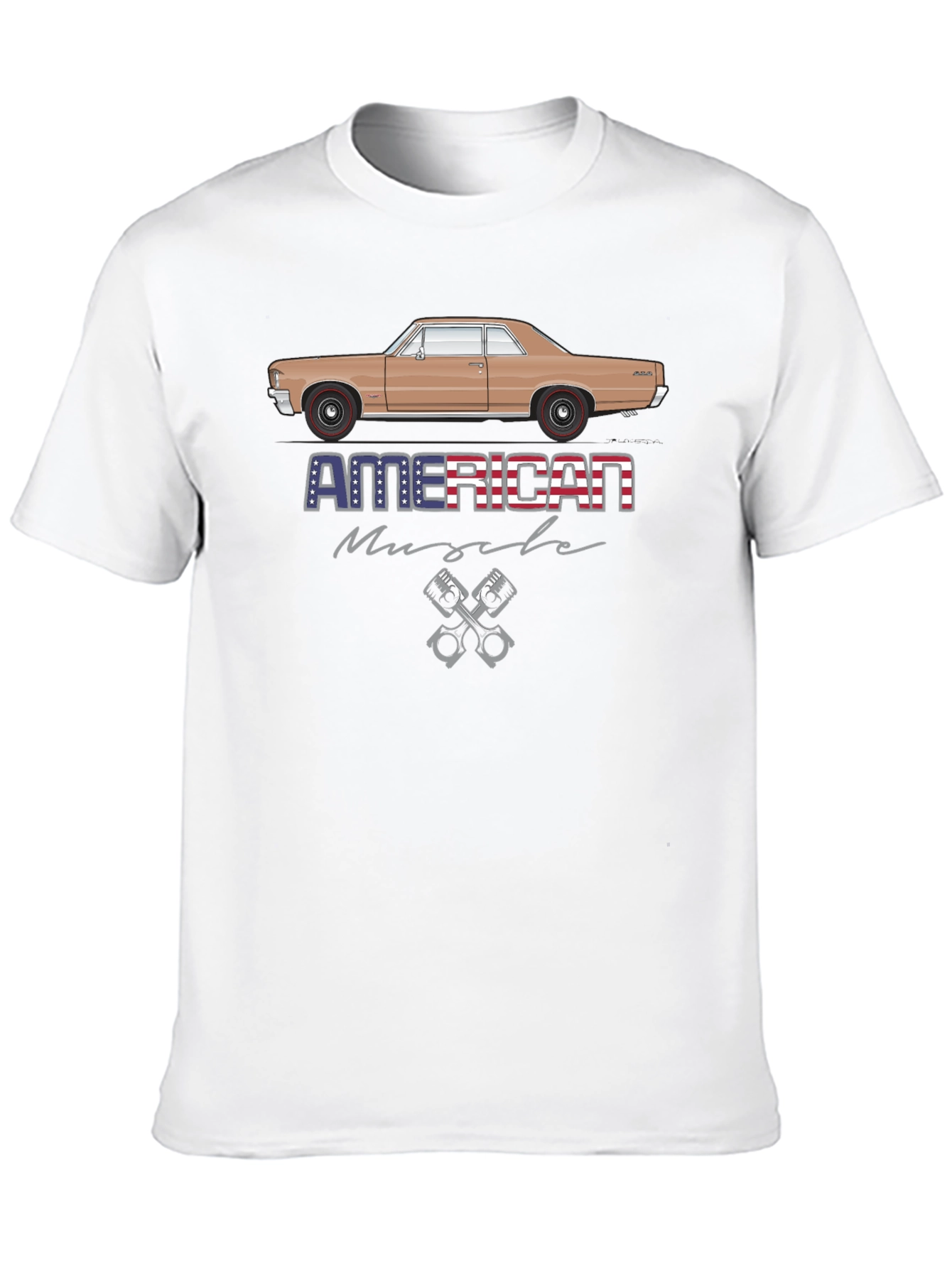 American Muscle Car Graphic Black T-Shirt