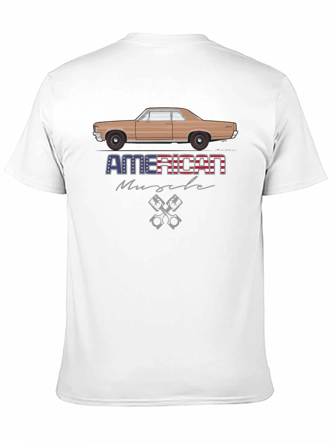 American Muscle Car Graphic Black T-Shirt