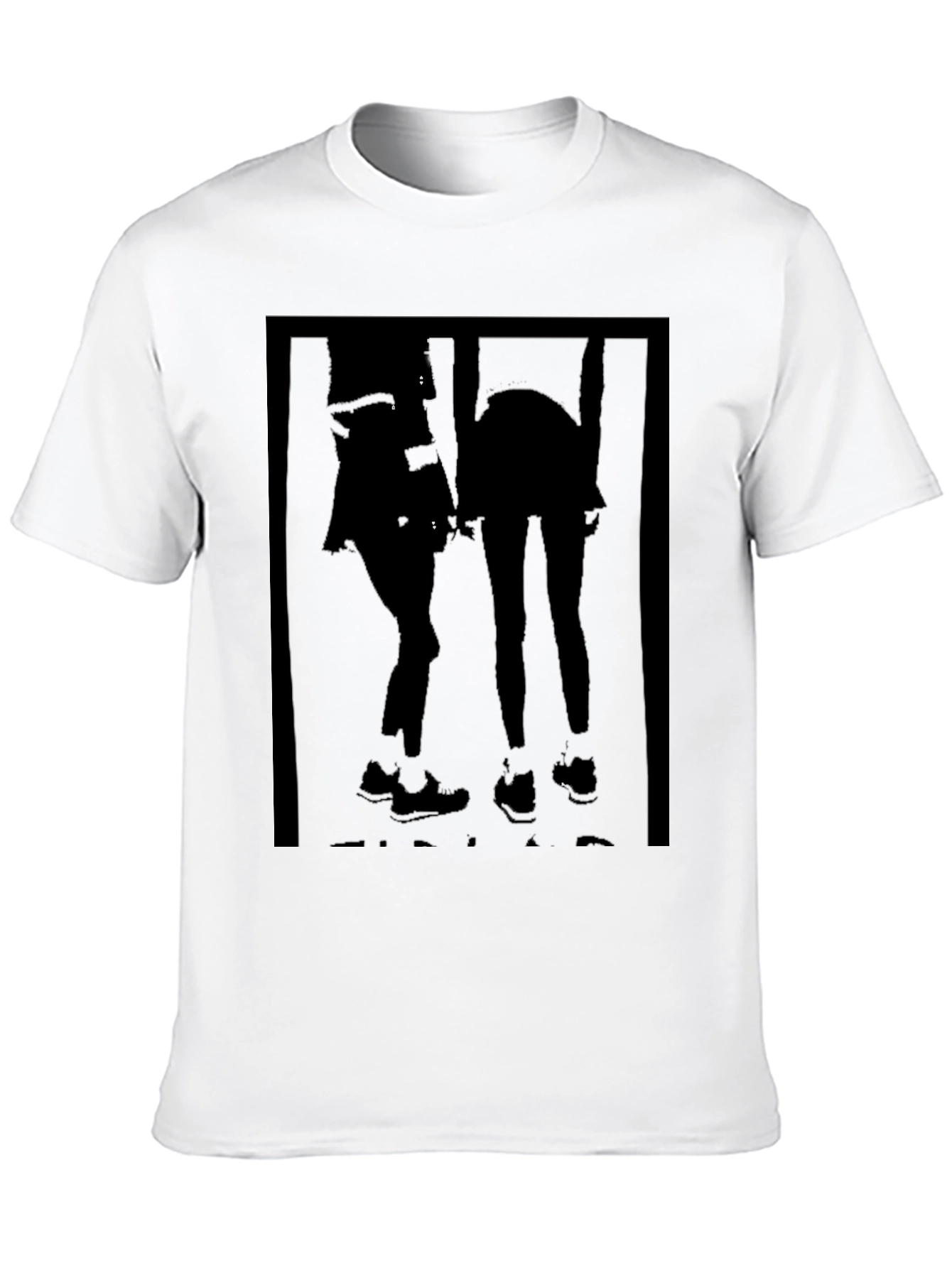 Black Graphic Tee - Silhouette Duo