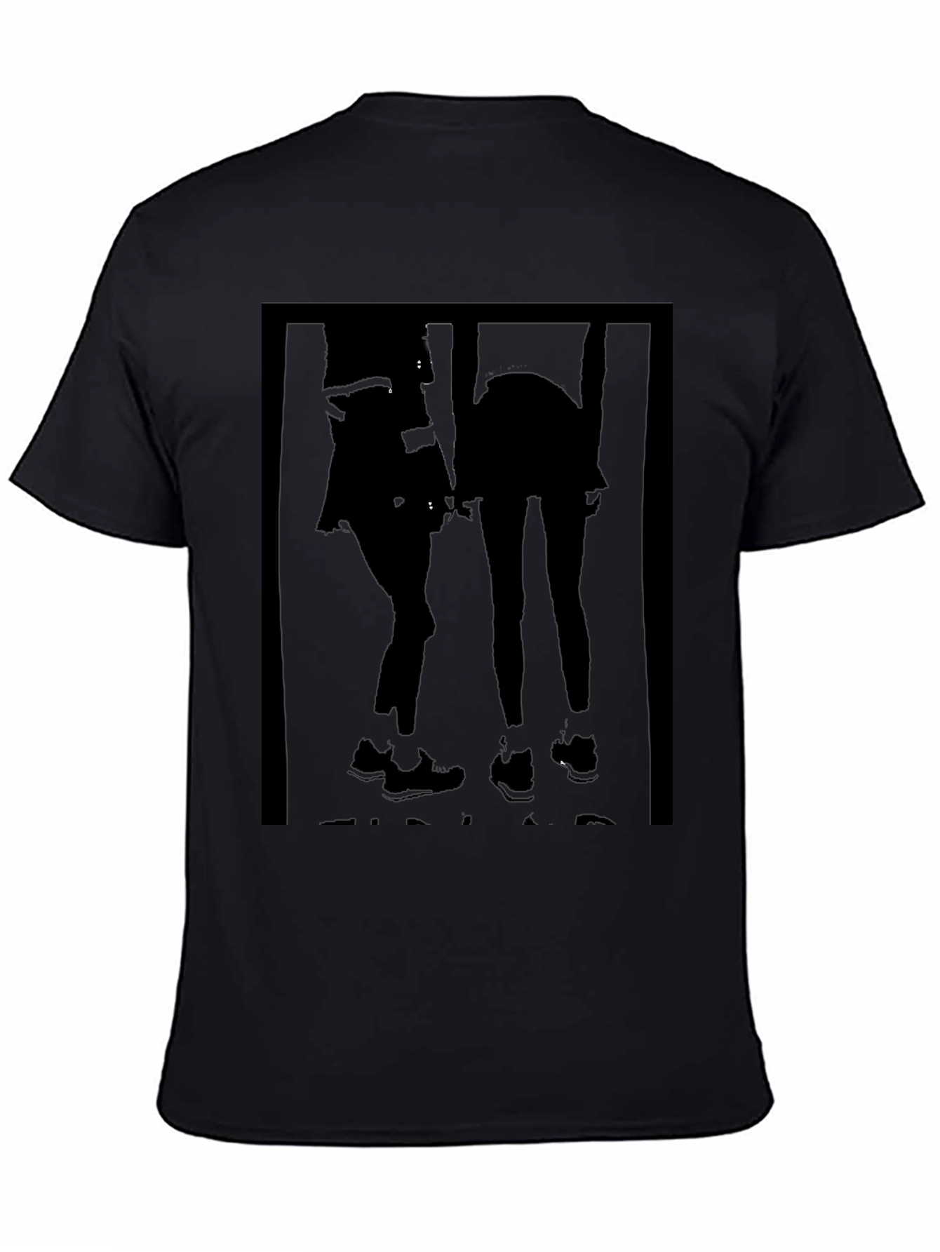 Black Graphic Tee - Silhouette Duo