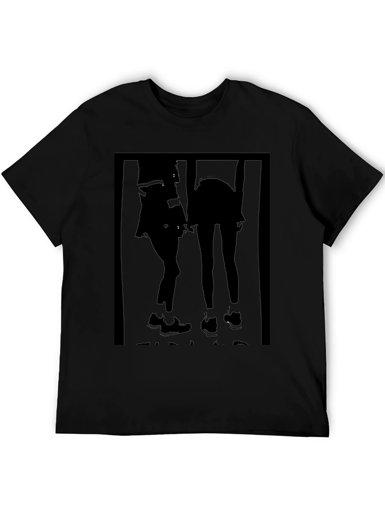 Black Graphic Tee - Silhouette Duo