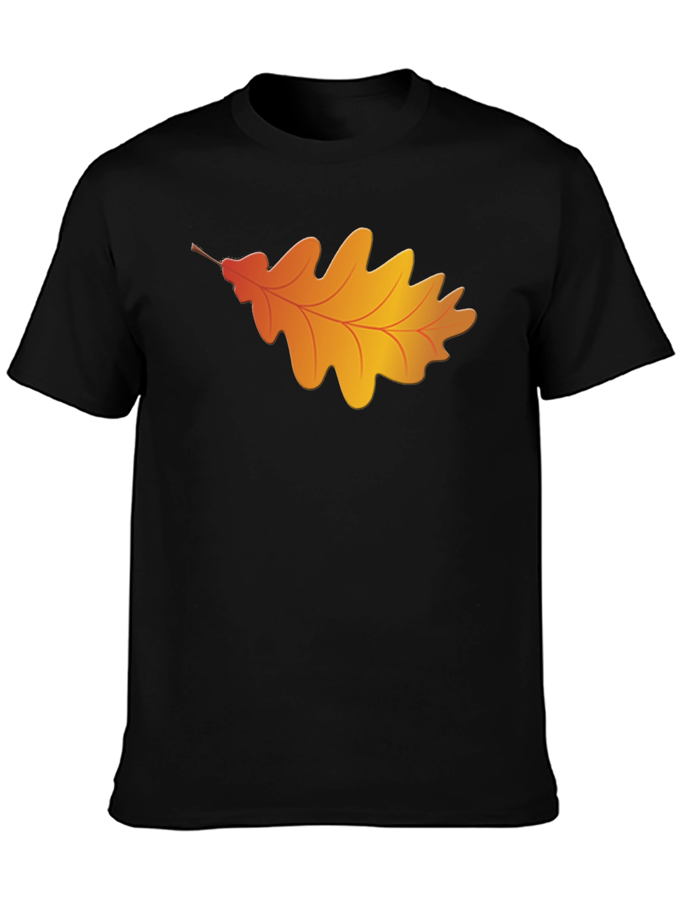 Autumn Leaf Graphic T-Shirt - Classic Black
