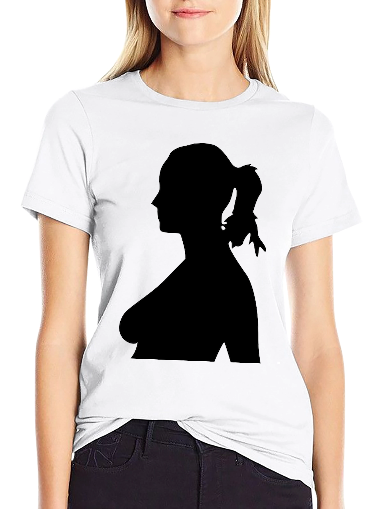 Silhouette Woman Graphic Tee - Classic Black T-Shirt