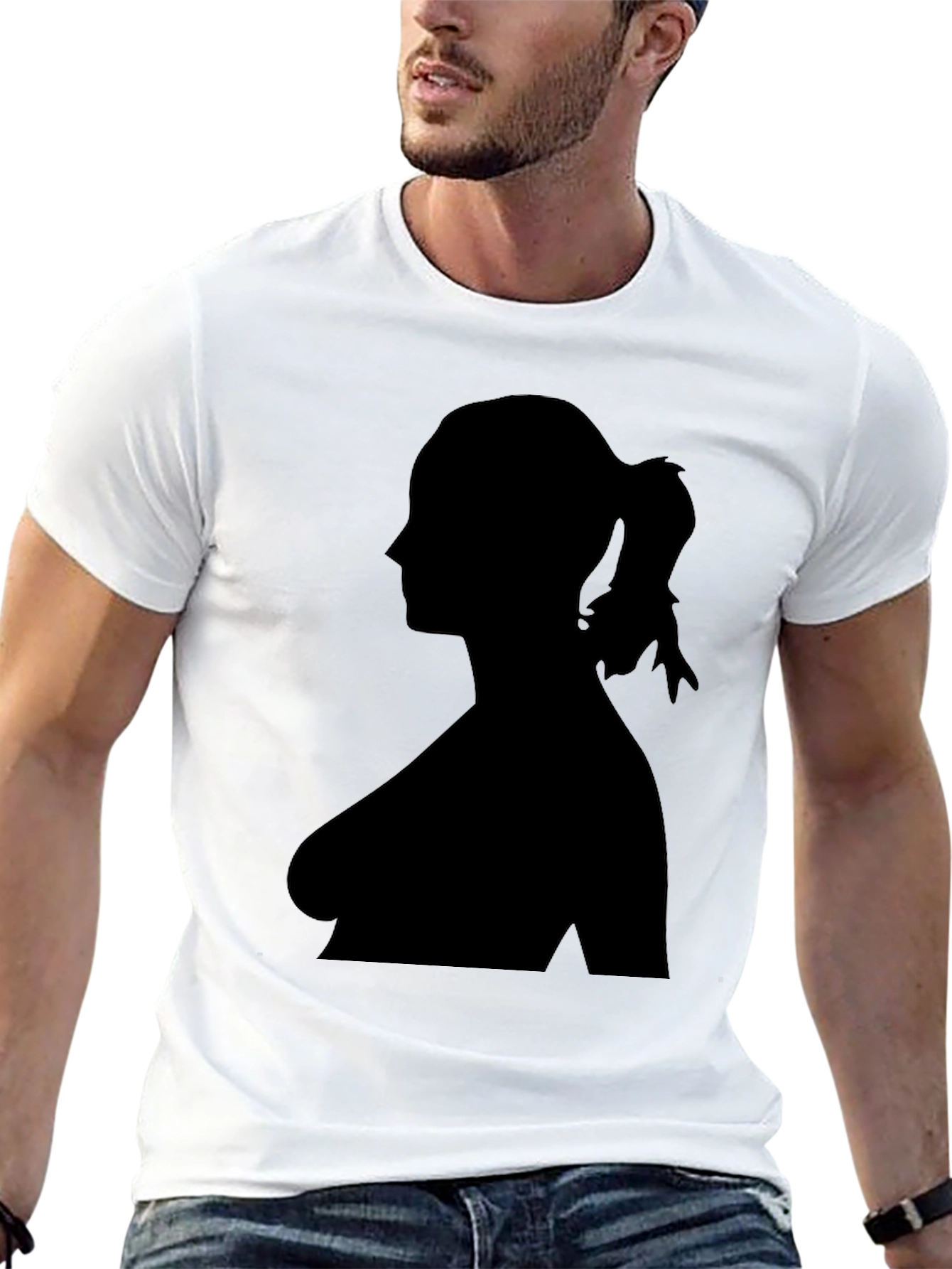 Silhouette Woman Graphic Tee - Classic Black T-Shirt
