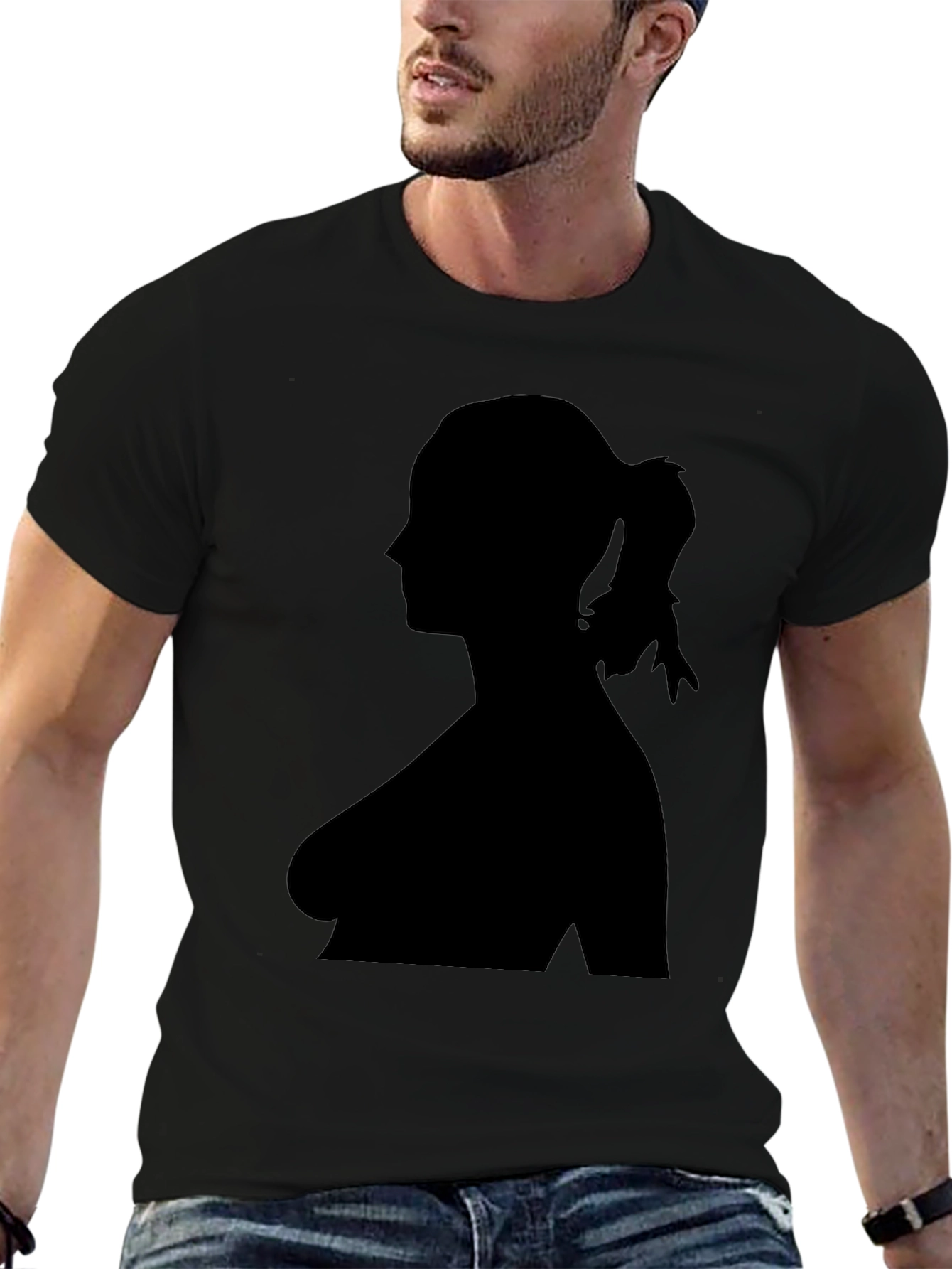 Silhouette Woman Graphic Tee - Classic Black T-Shirt