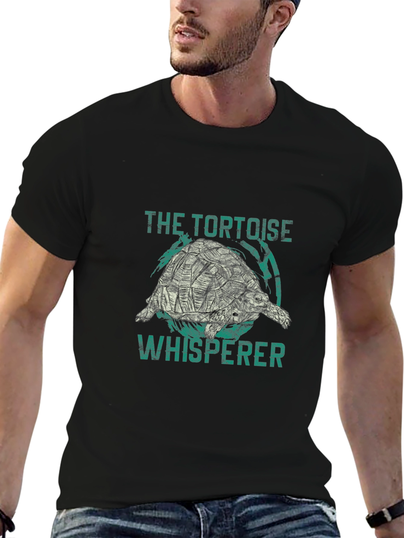 Tortoise Whisperer Graphic T-Shirt - Black