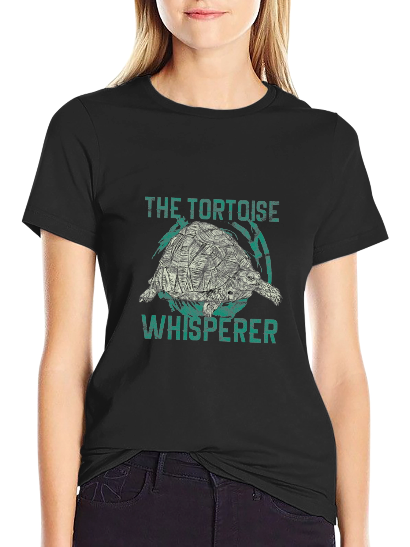 Tortoise Whisperer Graphic T-Shirt - Black