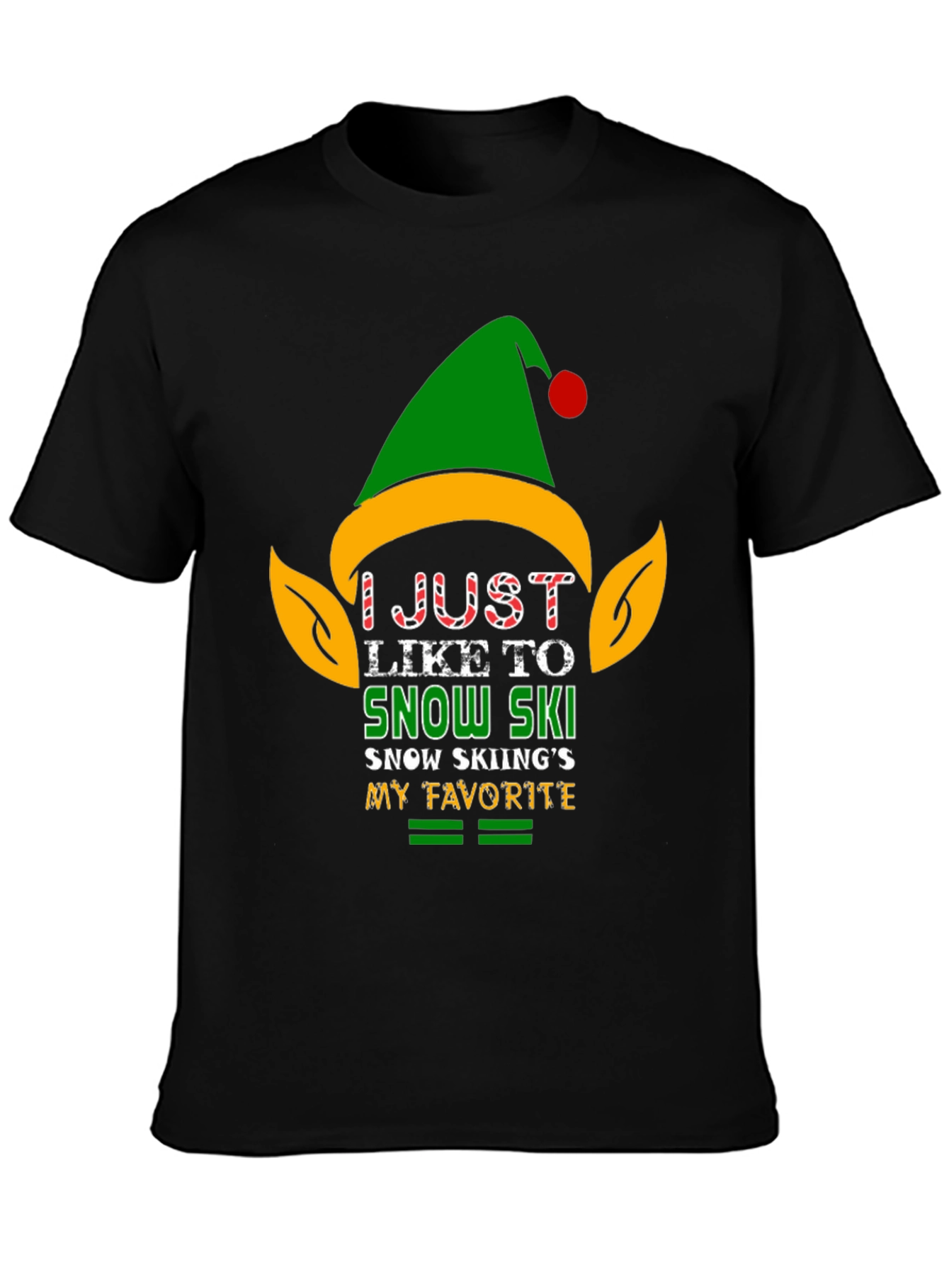 Snow Skiing Elf T-Shirt