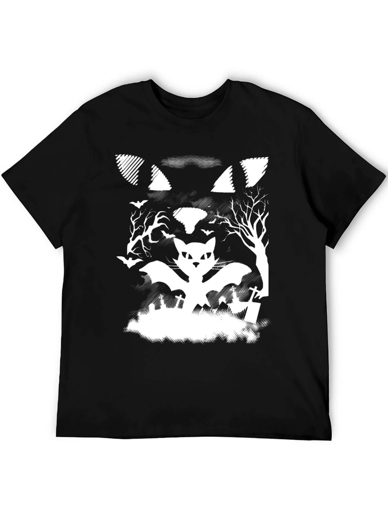 Halloween Cat Bat T-Shirt