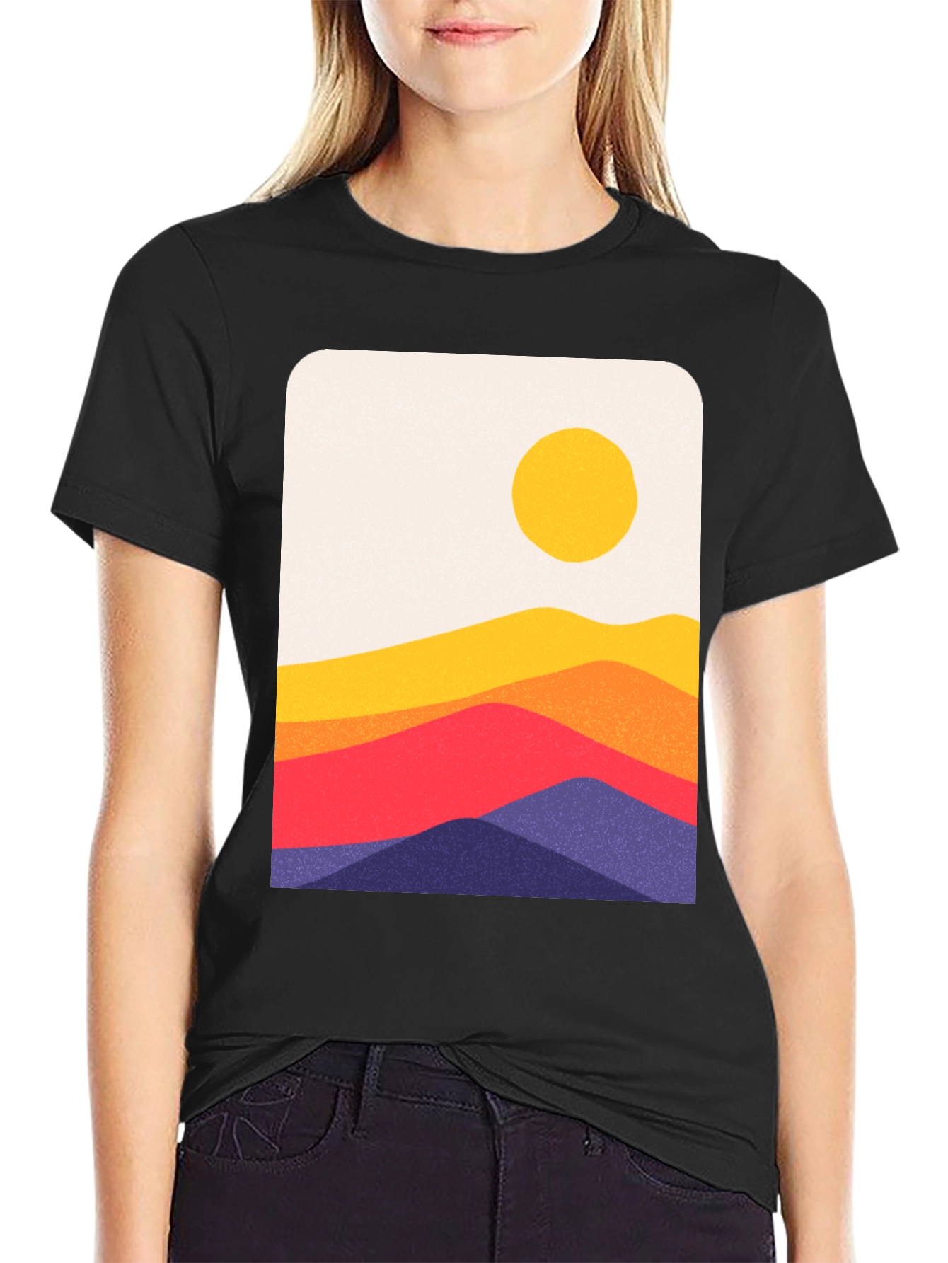 Sunset Hills Graphic T-Shirt - Black