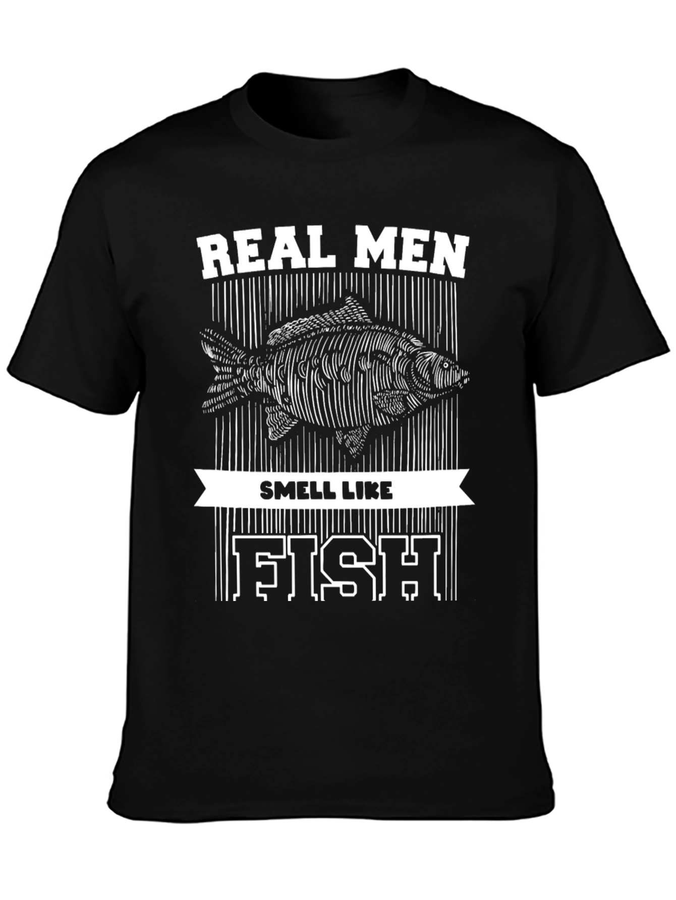 Real Men Smell Like Fish Graphic Tee