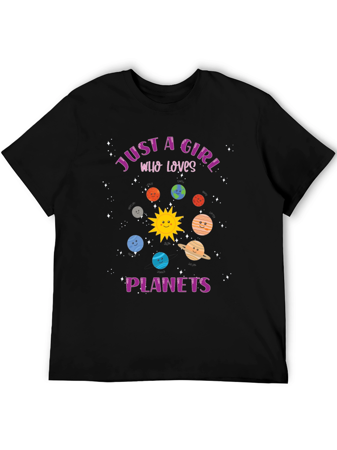 Just a Girl Who Loves Planets Graphic Tee