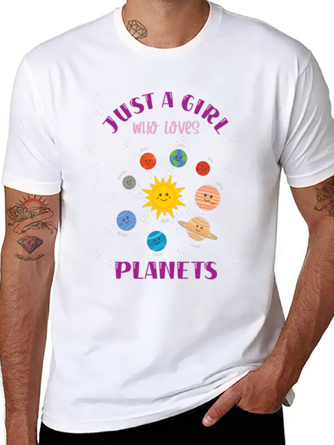 Just a Girl Who Loves Planets Graphic Tee