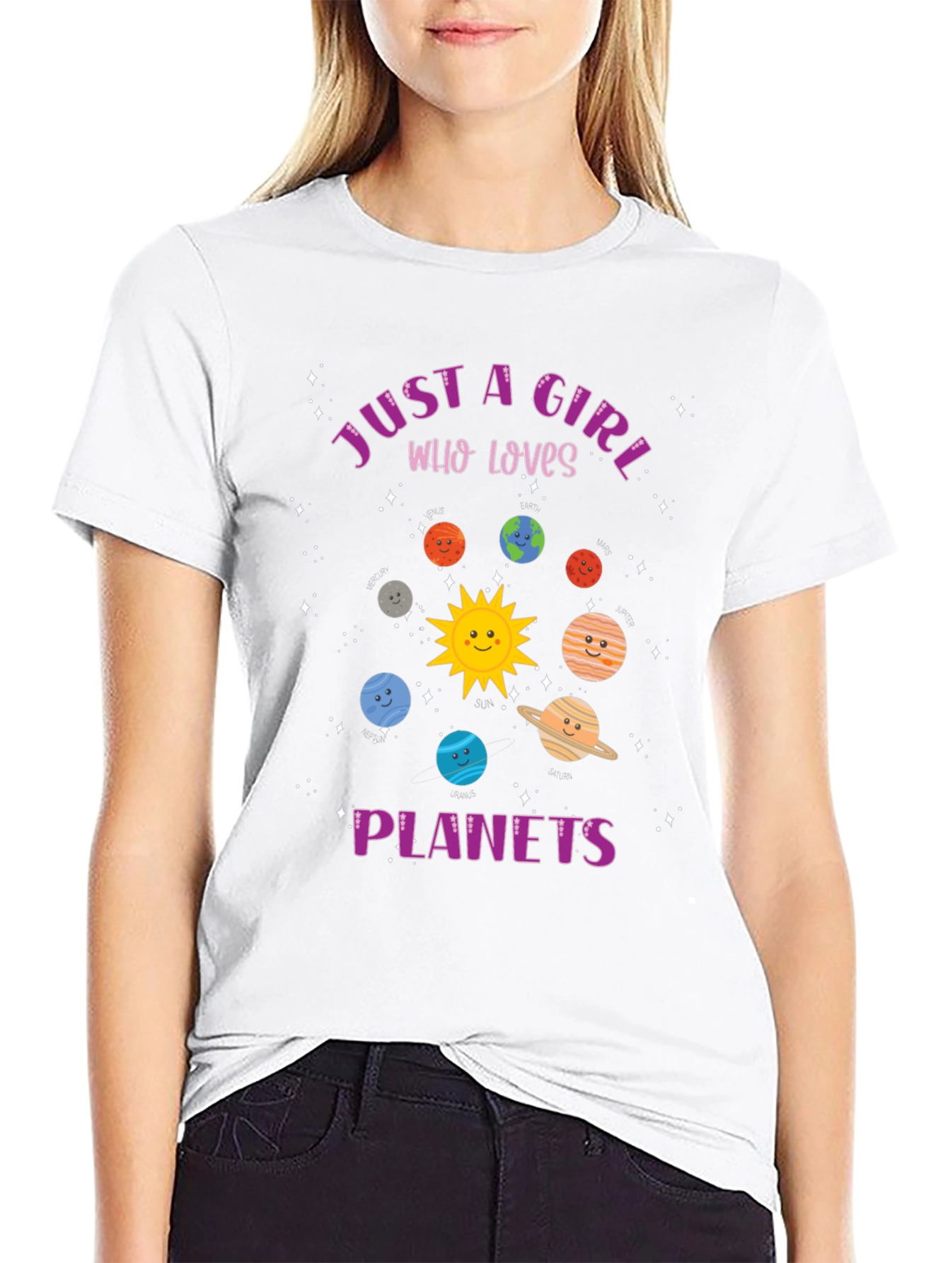 Just a Girl Who Loves Planets Graphic Tee