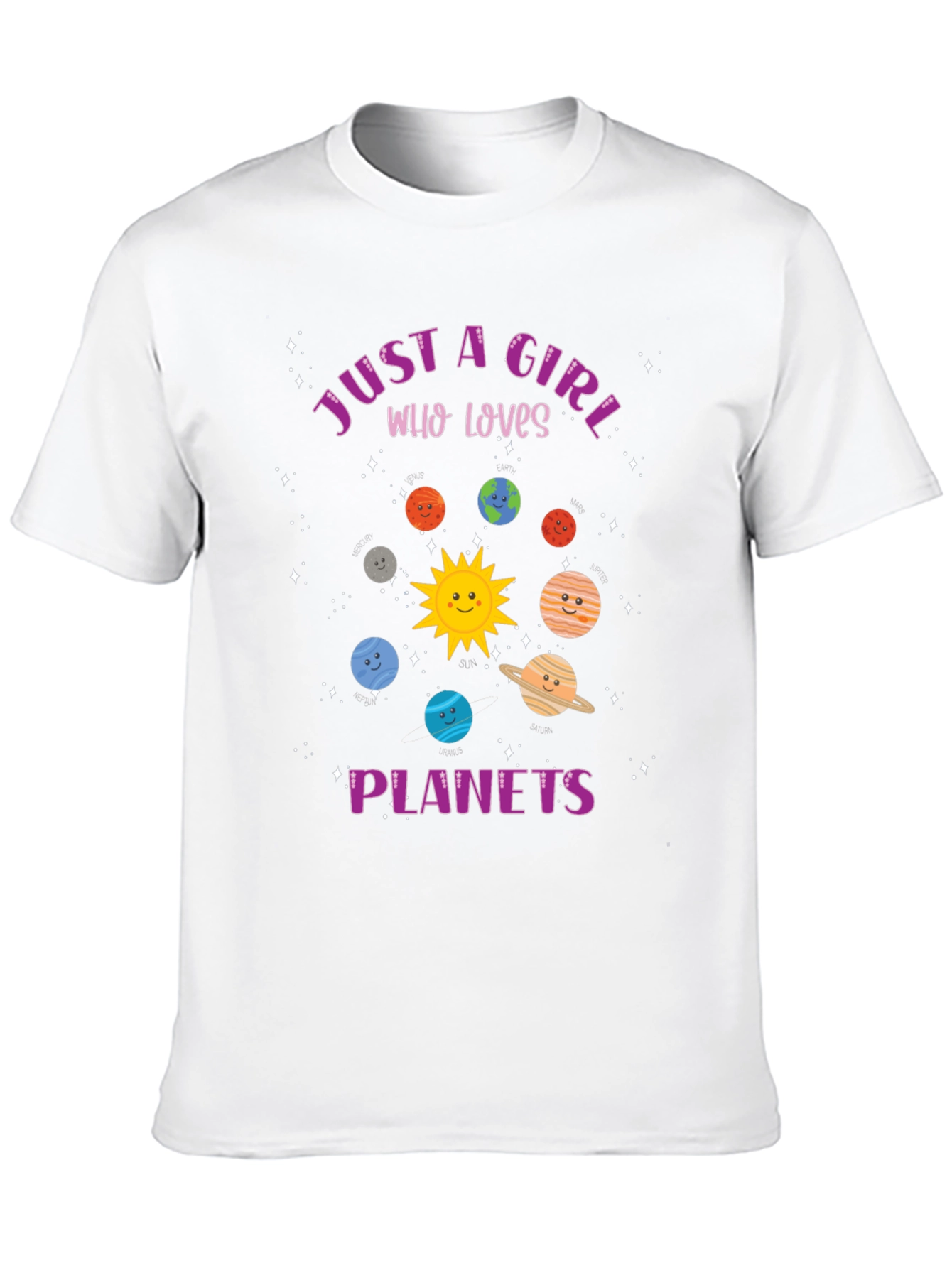 Just a Girl Who Loves Planets Graphic Tee