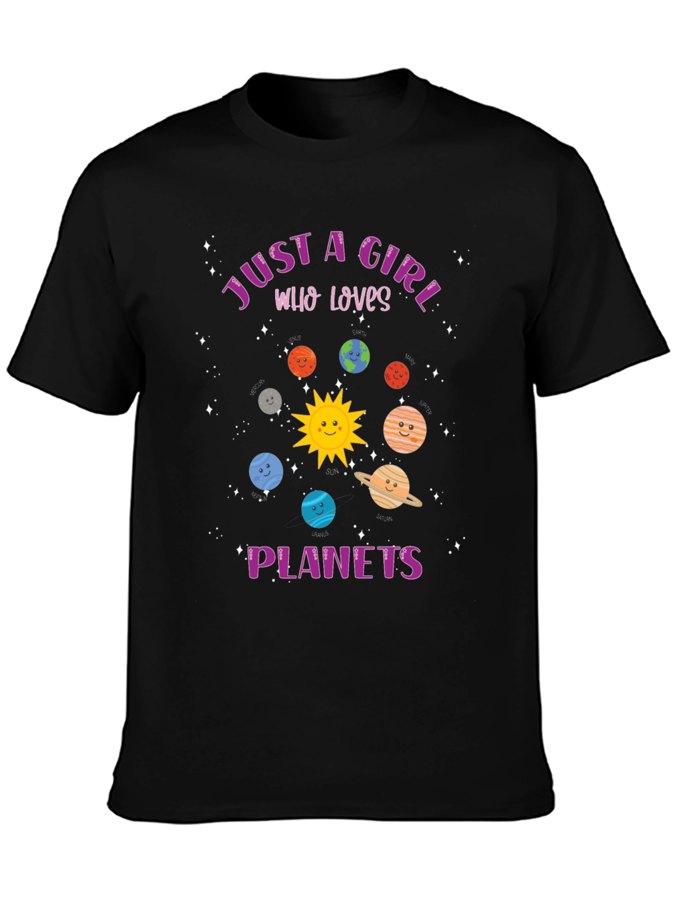 Just a Girl Who Loves Planets Graphic Tee