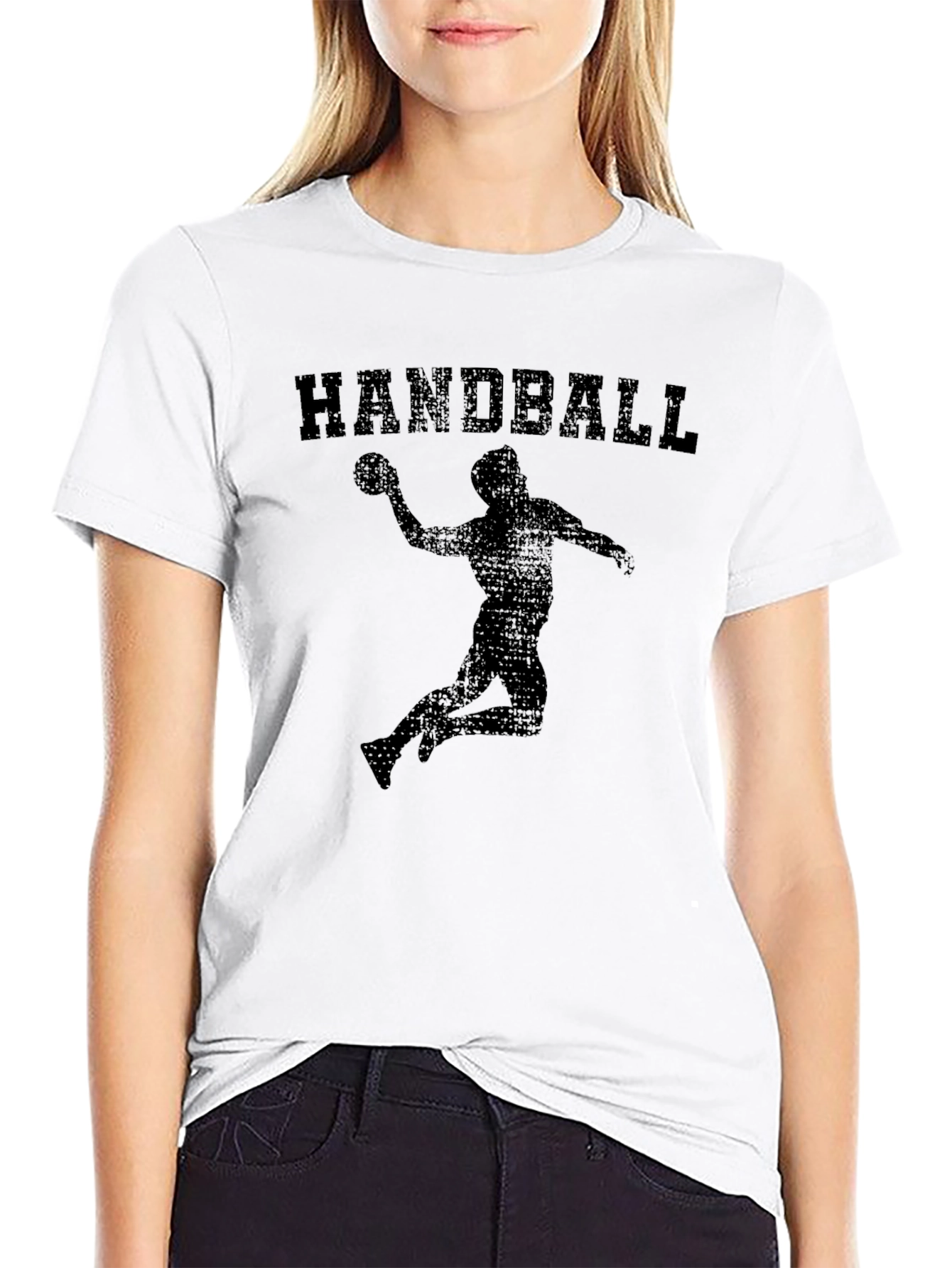 Handball Player Black T-Shirt