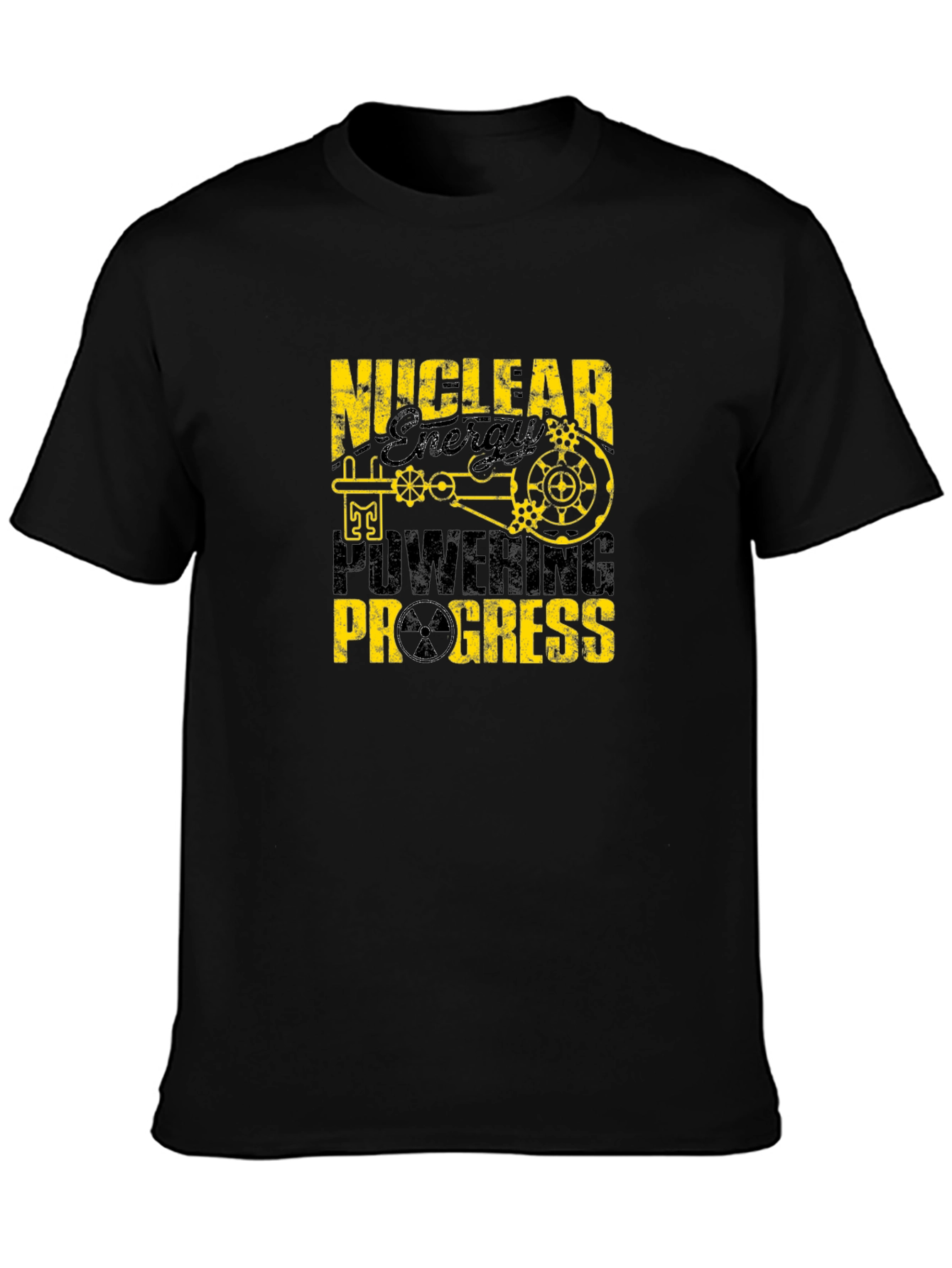 Nuclear Energy Powering Progress Black T-Shirt