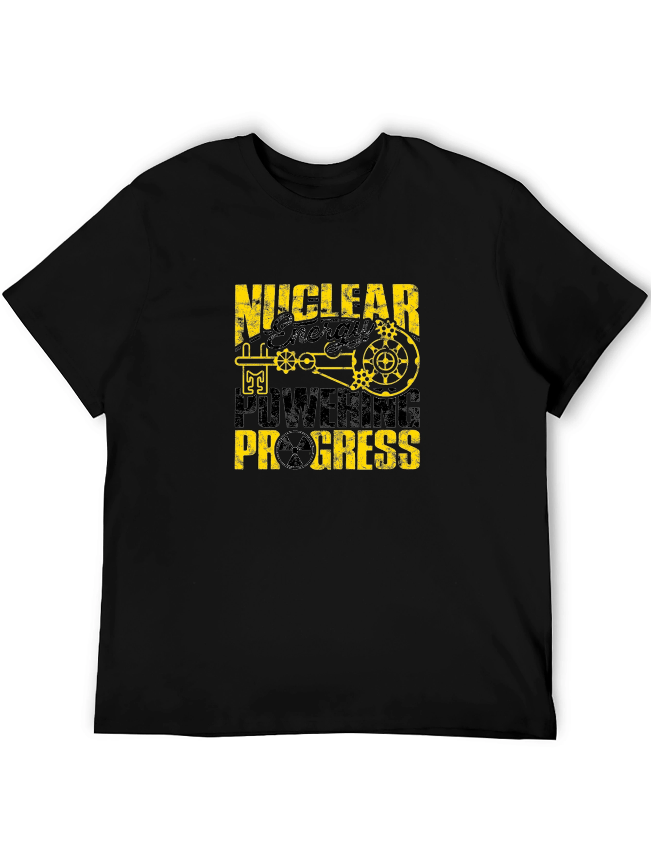Nuclear Energy Powering Progress Black T-Shirt