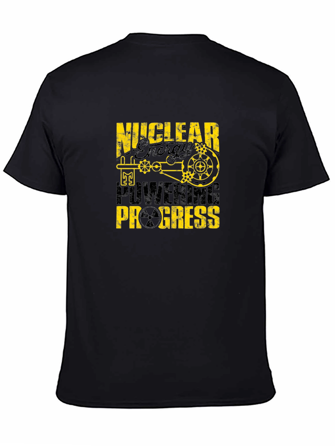 Nuclear Energy Powering Progress Black T-Shirt