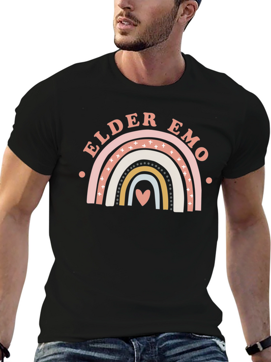 Elder Emo Rainbow Graphic T-Shirt